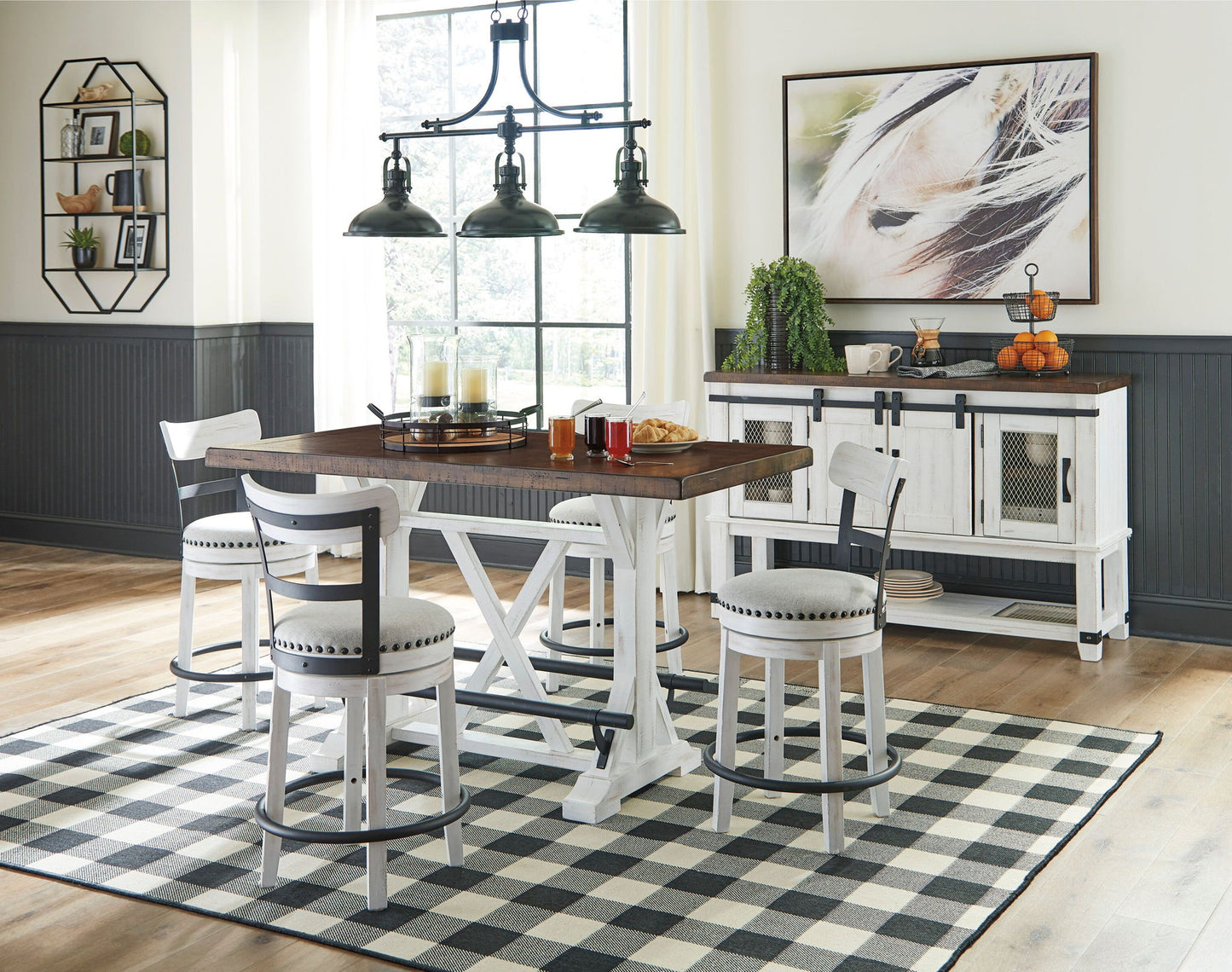 Valebeck - Counter Height Table Set - Hornell Furniture Outlet