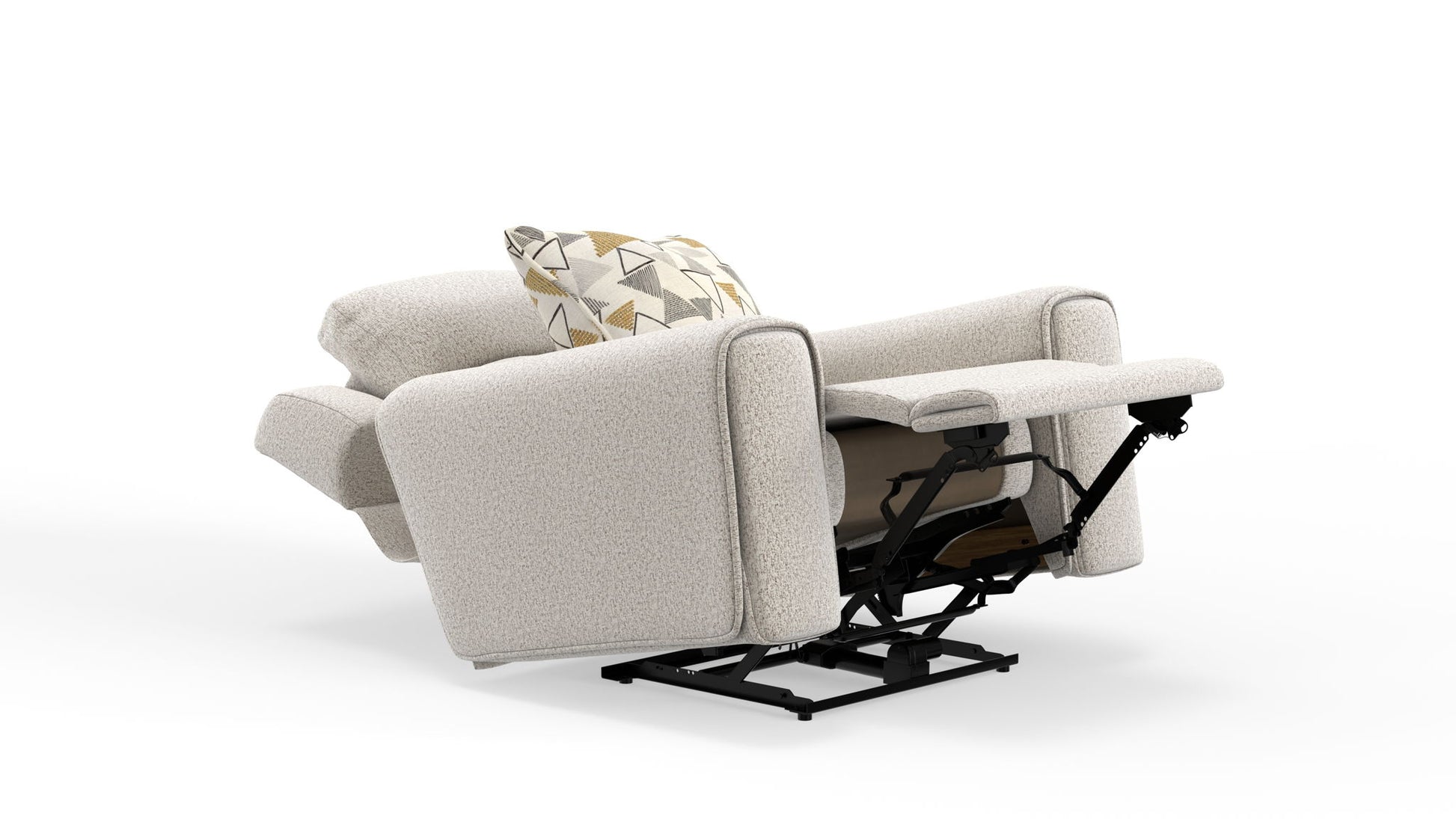 Micah - Power Headrest Power Deep Seat Lay Flat Recliner - Oatmeal - Hornell Furniture Outlet