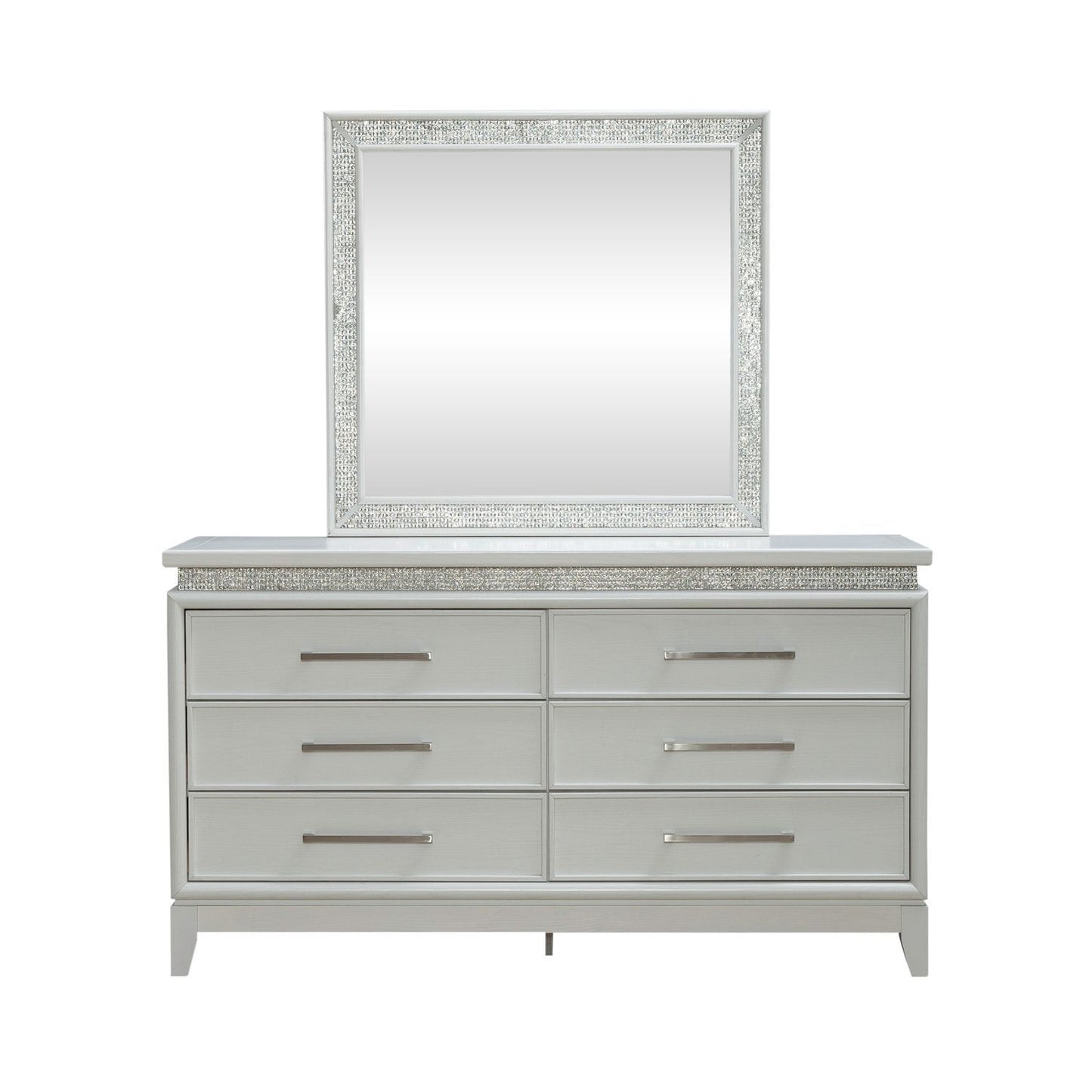 Reflections - Dresser & Mirror - White - Hornell Furniture Outlet