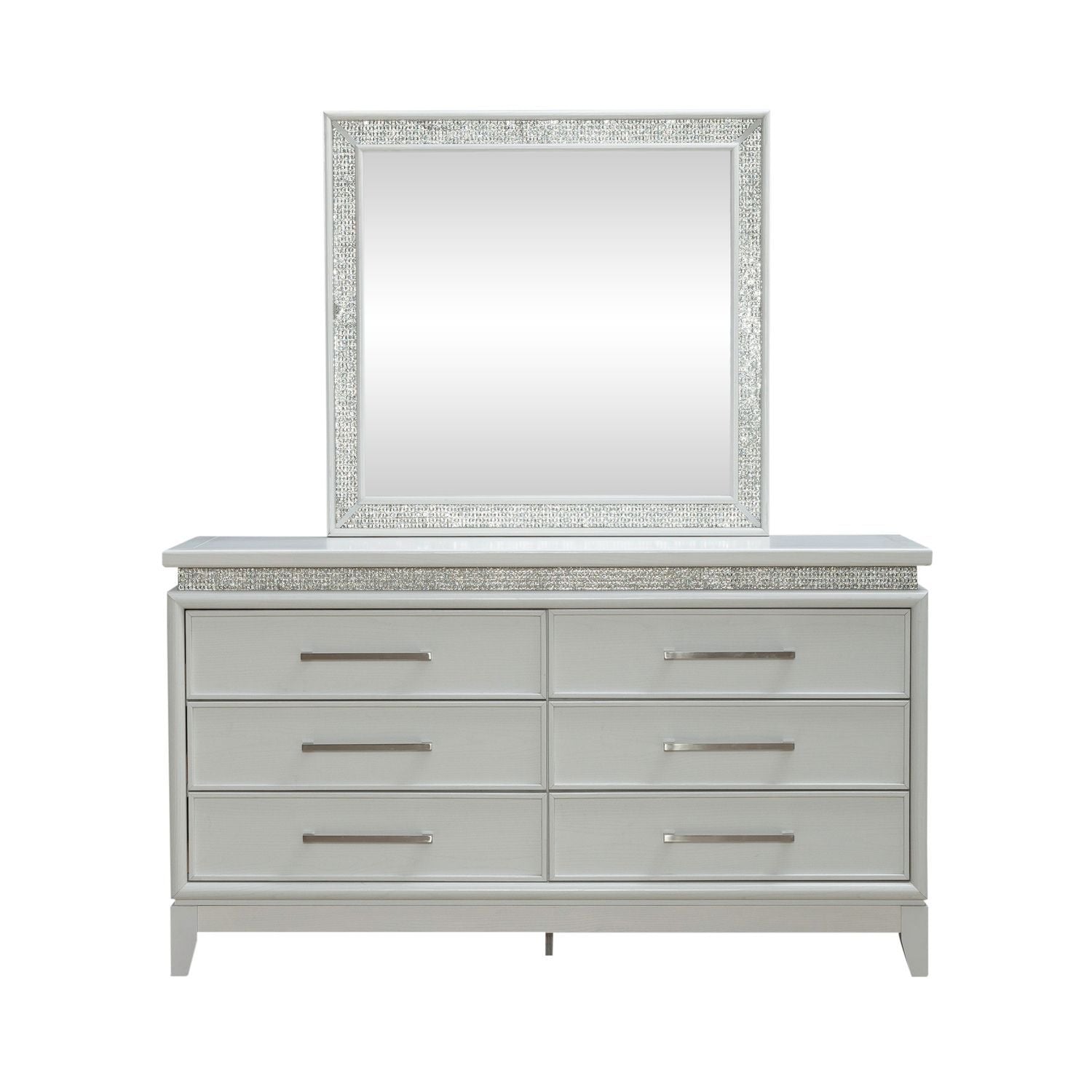 Reflections - Dresser & Mirror - White - Hornell Furniture Outlet