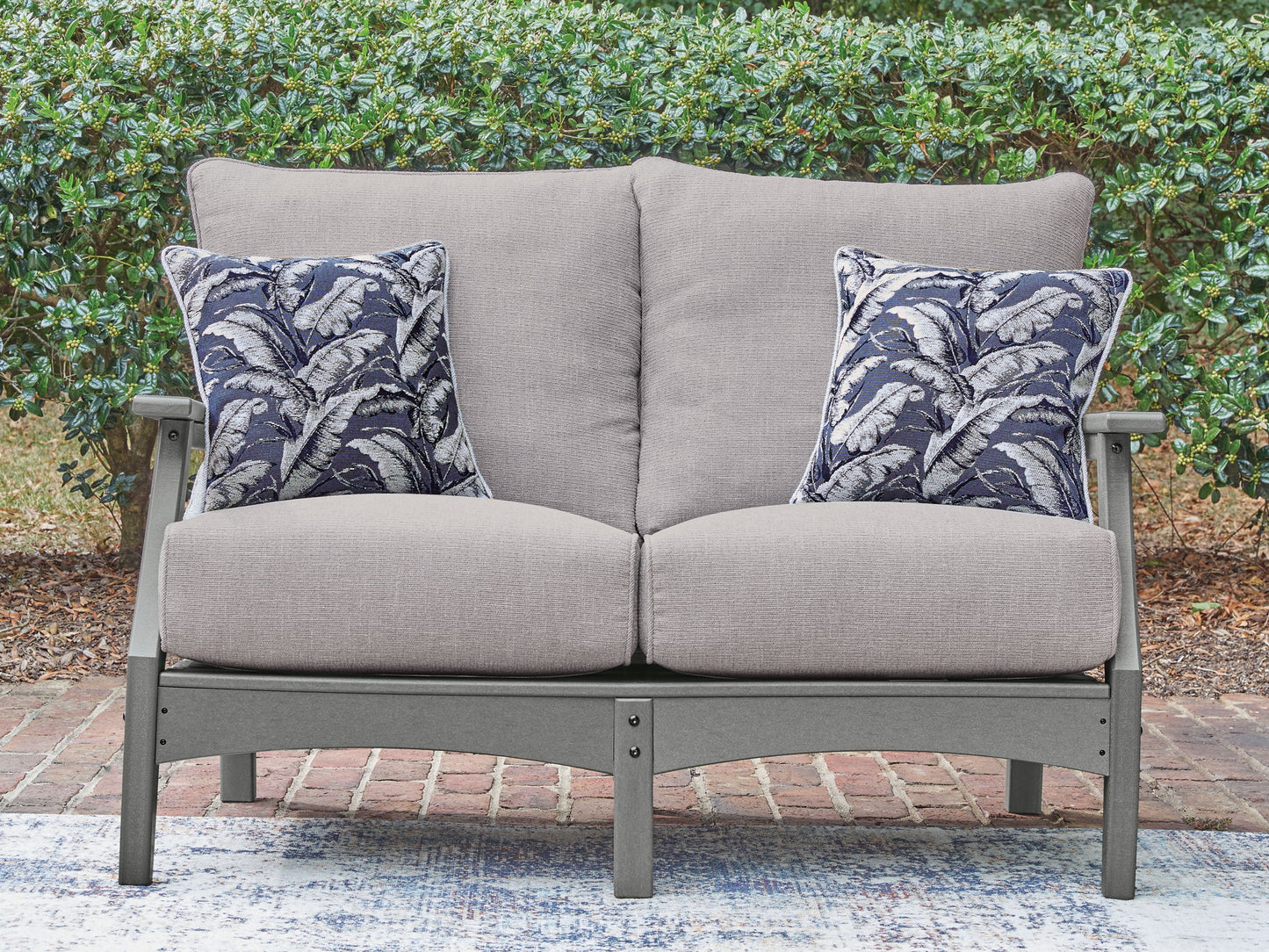 Cove Beach - Loveseat With Cushion - Gray - Hornell Furniture Outlet