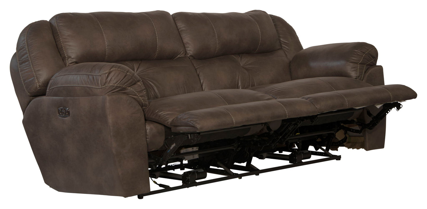 Ferrington - Power Lay Flat Reclining Sofa with Power Adjustable Headrest & Lumbar - Hornell Furniture Outlet