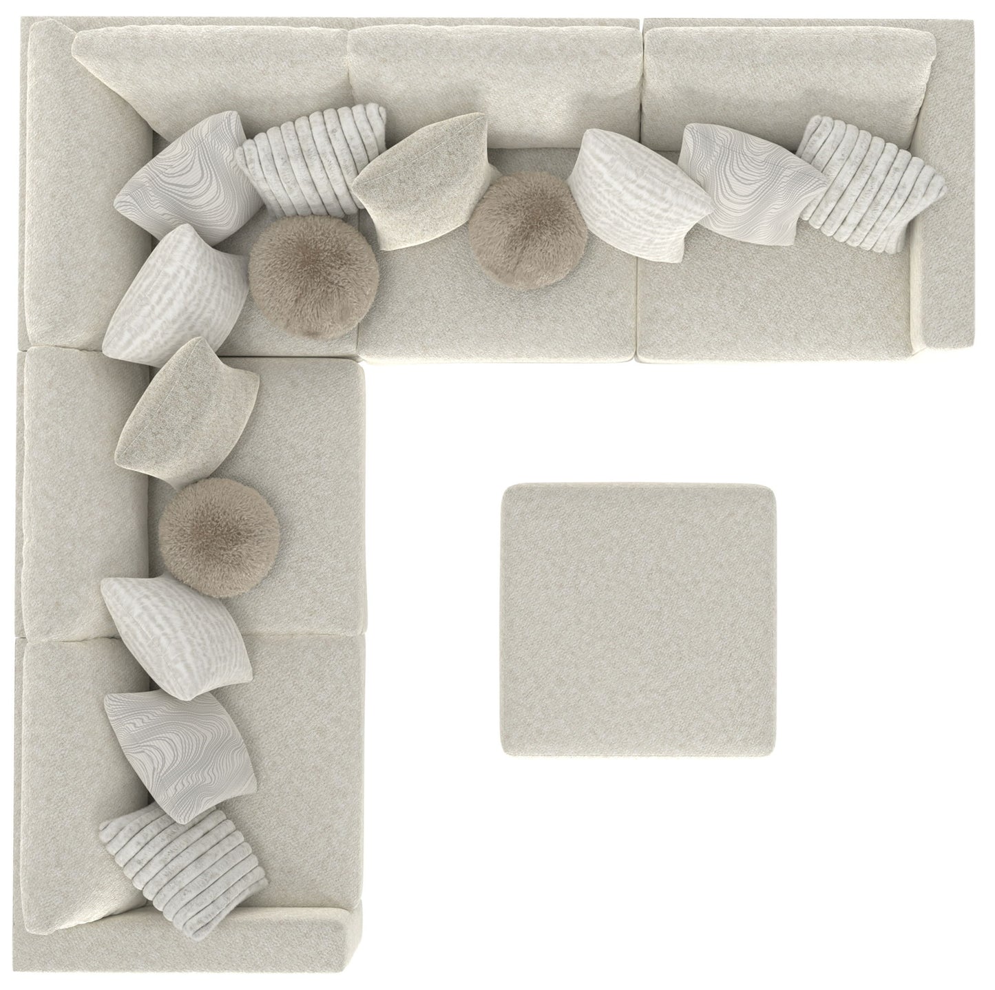 Ritzy - Modular Sofa And Included Cocktail Ottoman - Hornell Furniture Outlet