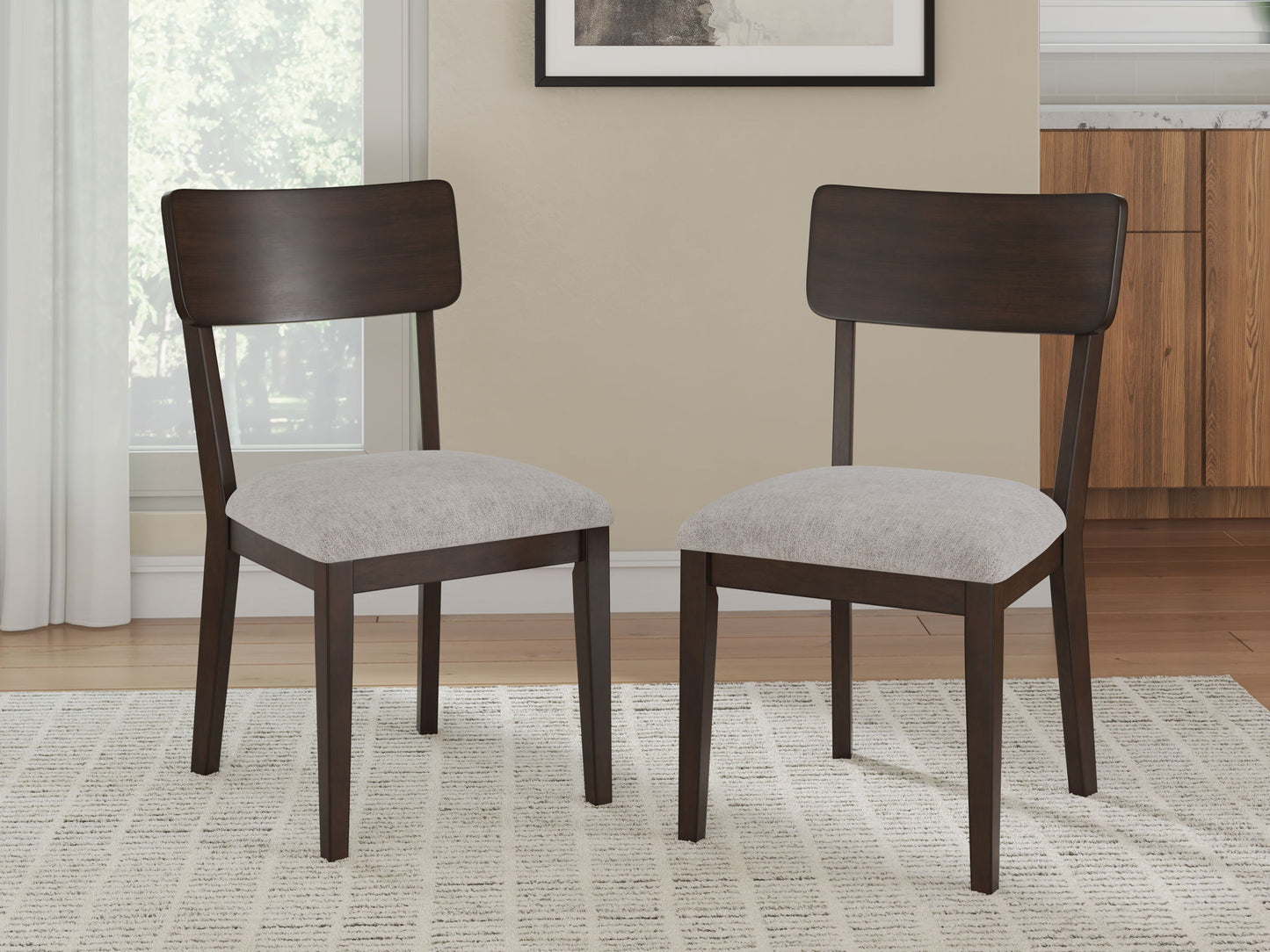 Mallenette - Dining Upholstered Side Chair (Set of 2) - Merlot - Hornell Furniture Outlet