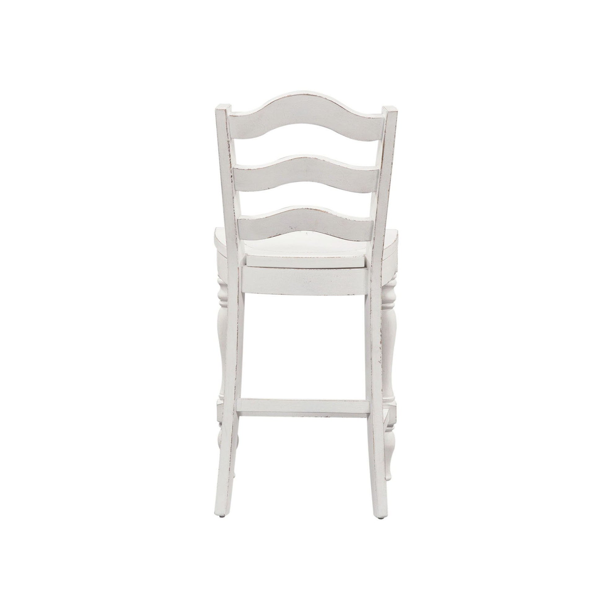 Magnolia Manor - Ladder Back Counter Chair - White - Hornell Furniture Outlet