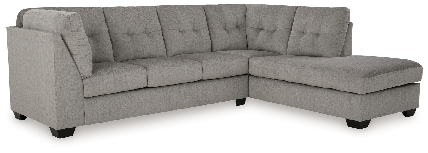 Lanelly - Alloy - 2 - Piece Sectional With Raf Corner Chaise - Hornell Furniture Outlet