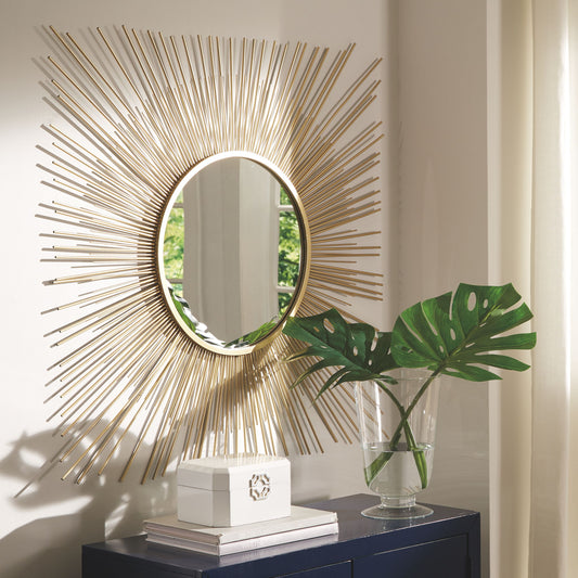 Elspeth - Gold Finish - Accent Mirror - Hornell Furniture Outlet
