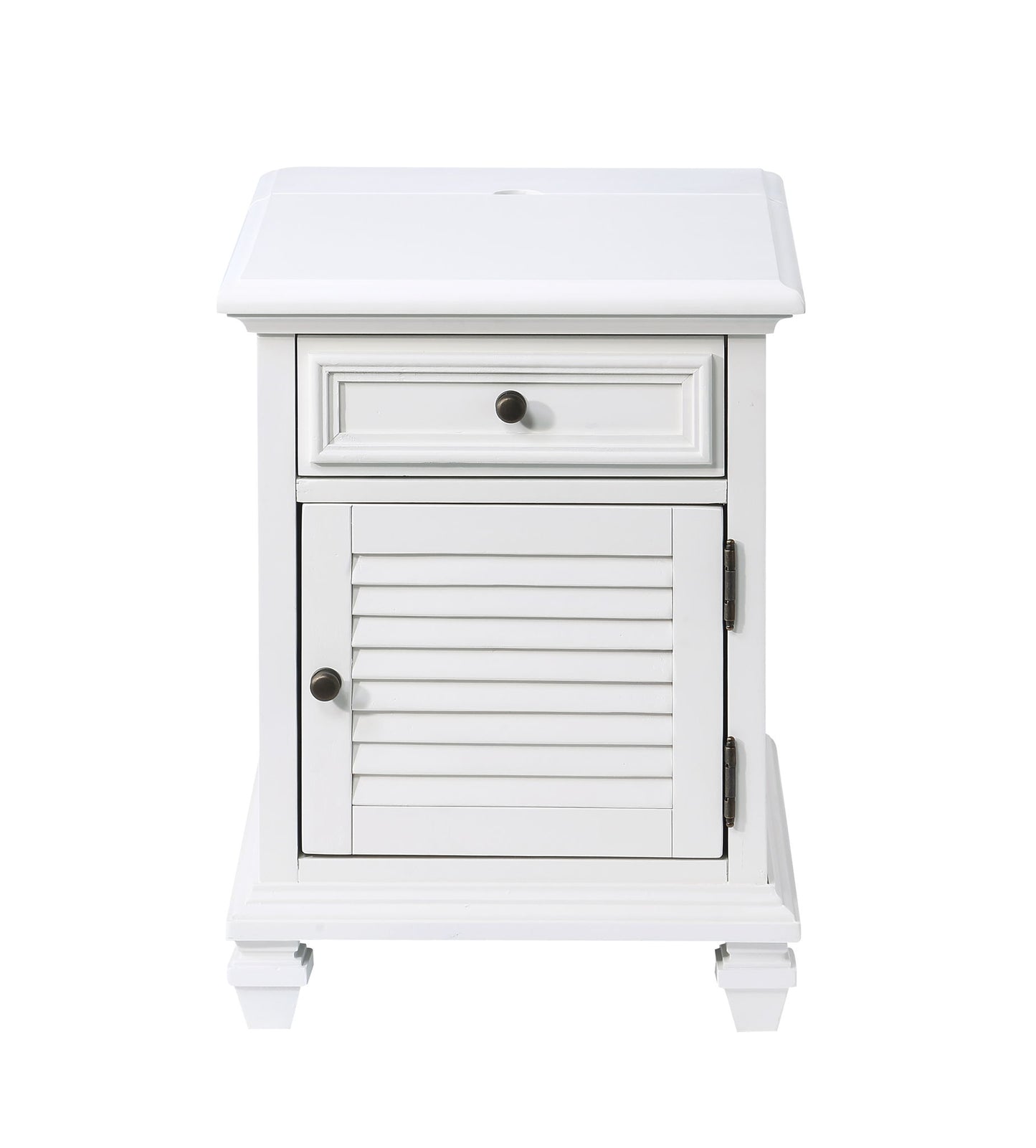 Charlestown - Storage End With USB - White - Hornell Furniture Outlet