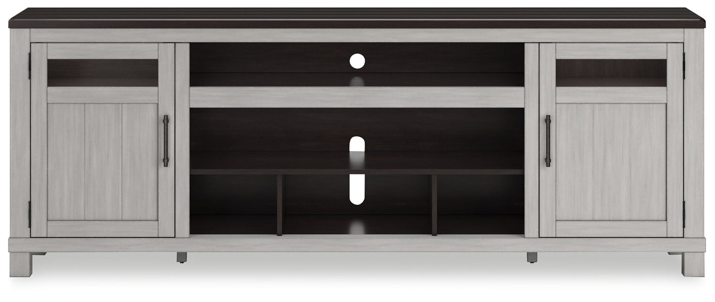 Darborn - Gray / Brown - XL TV Stand W/Fireplace Option - Hornell Furniture Outlet