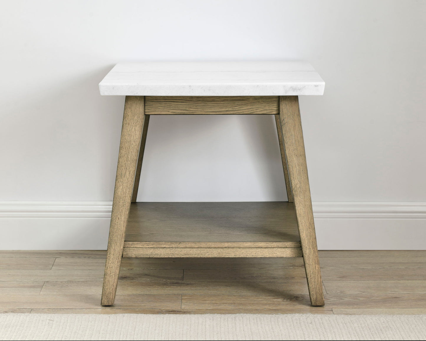 Vida - Marble Top Side Table - Brown - Hornell Furniture Outlet