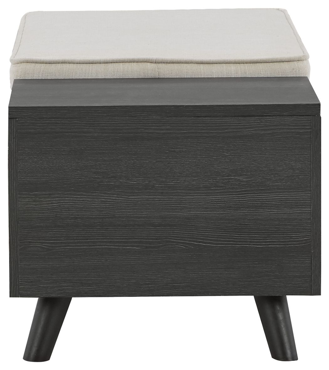 Yarlow - Dark Gray - Storage Bench - Hornell Furniture Outlet