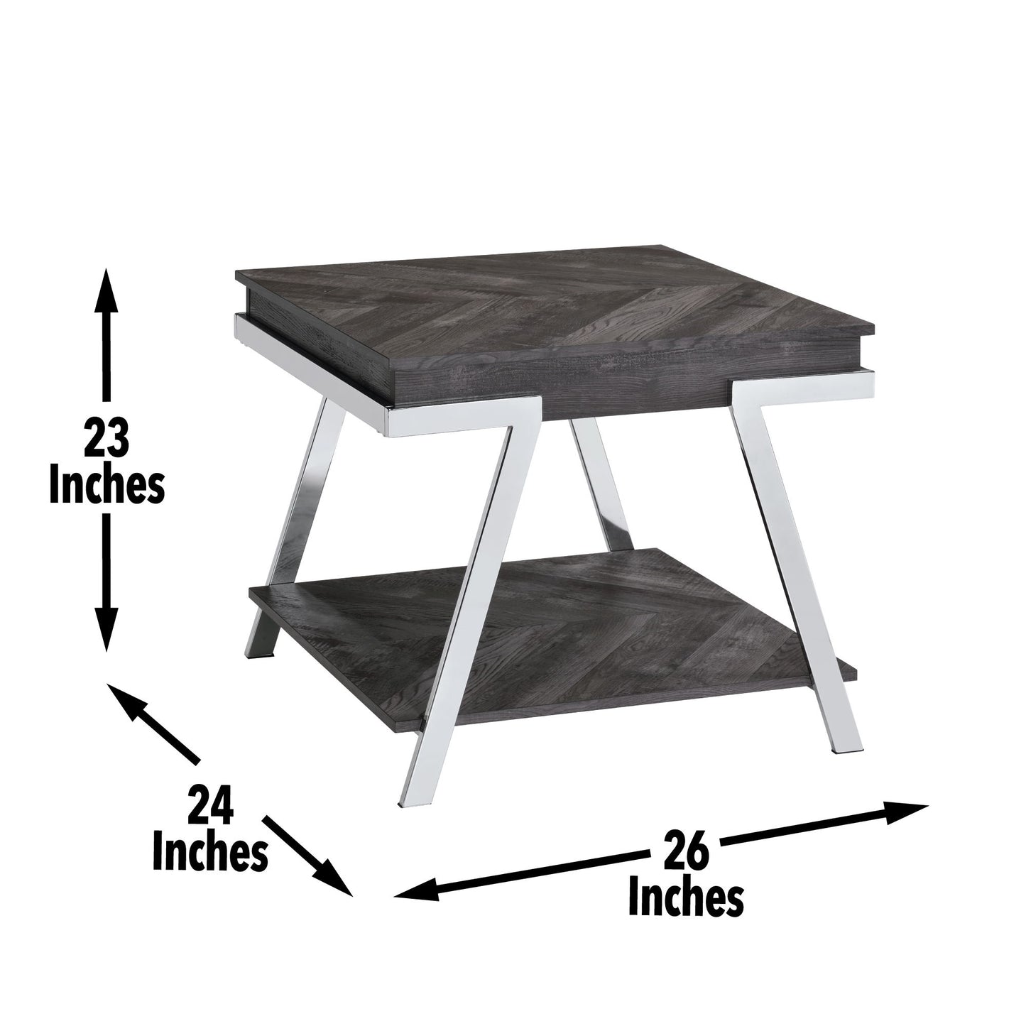 Roma - 3 Piece Occasional Table Set - Gray - Hornell Furniture Outlet