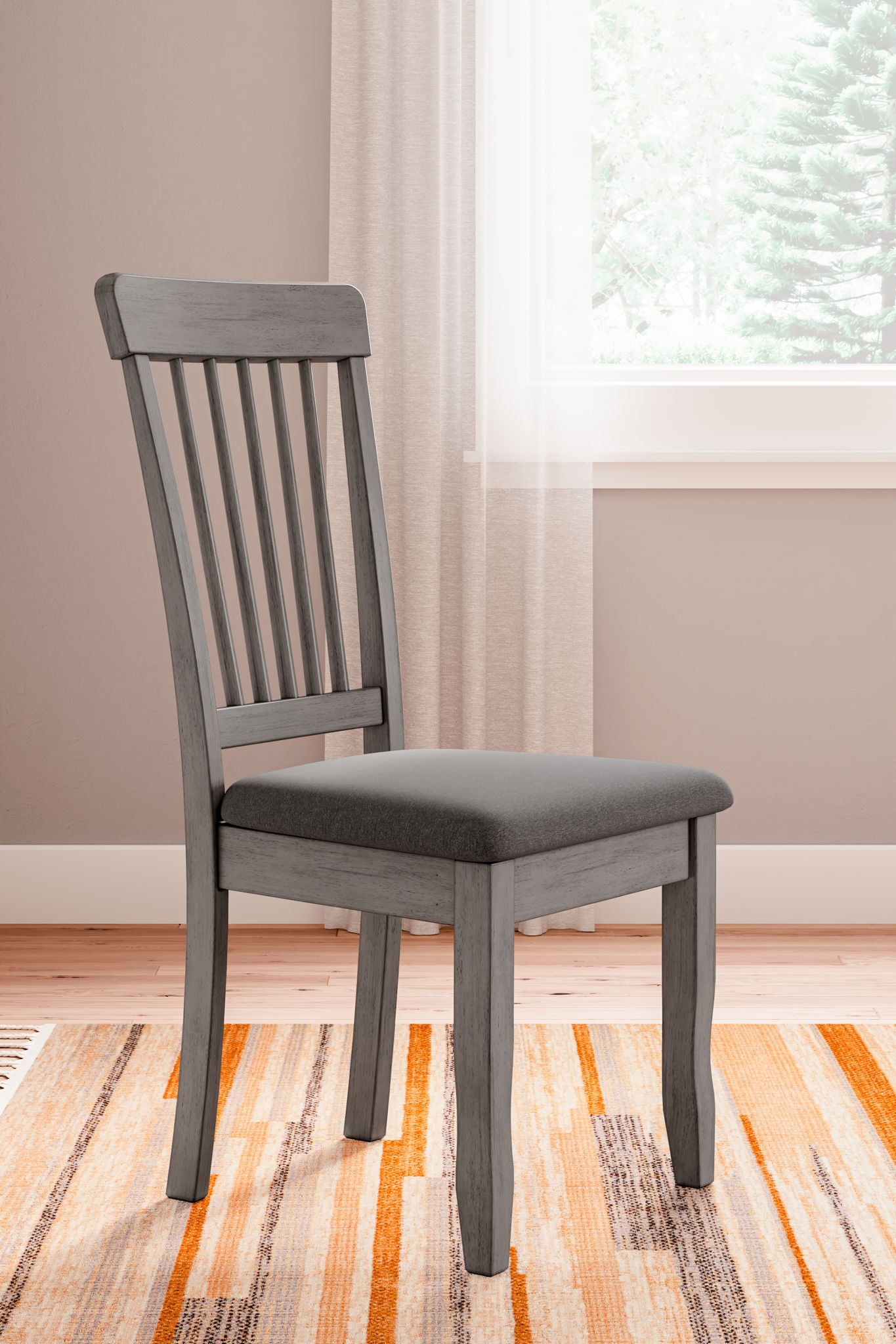 Shullden - 5 Pc. - Drop Leaf Table, 4 Side Chairs - Gray - Hornell Furniture Outlet