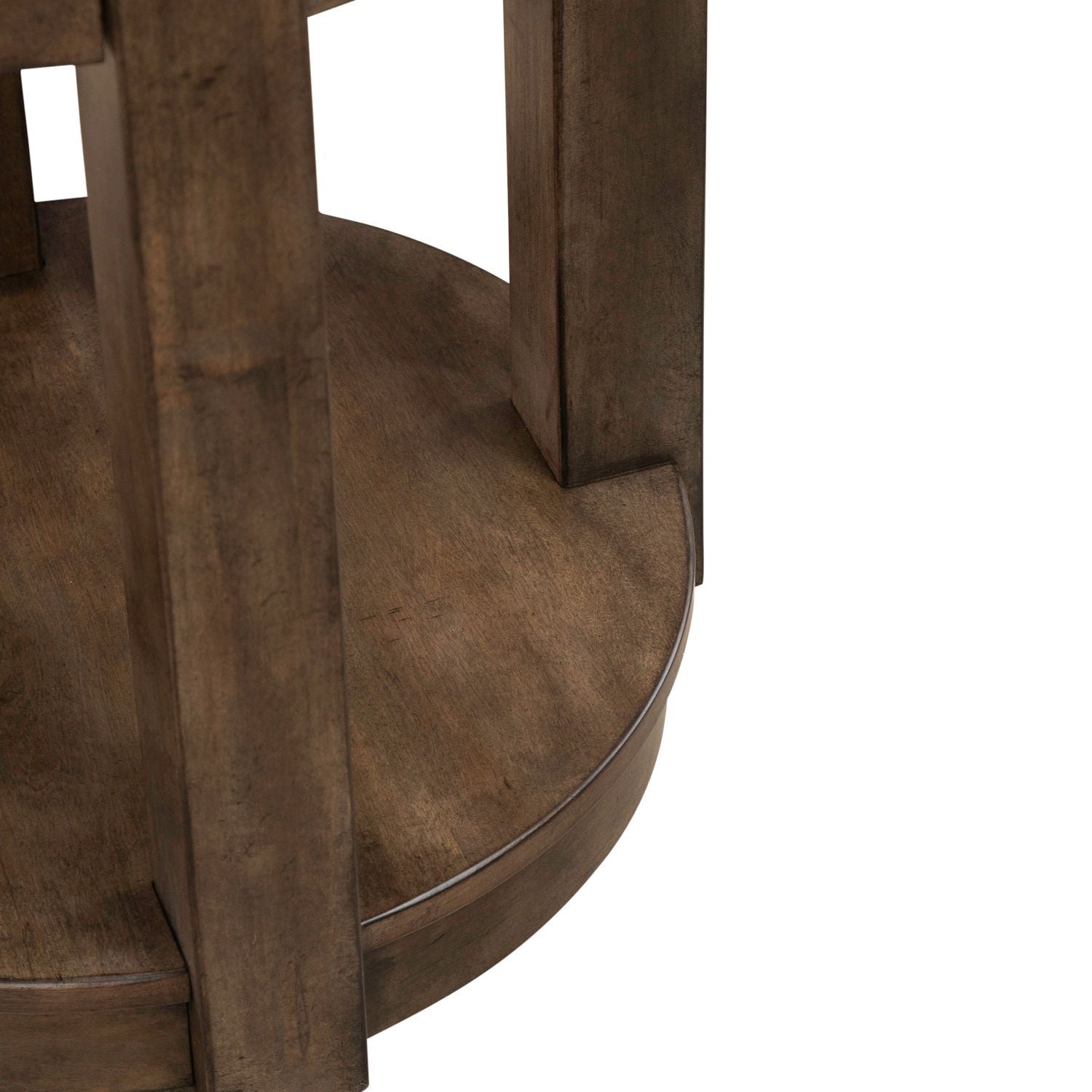 Broadmore - Round Chairside Table - Brown - Hornell Furniture Outlet