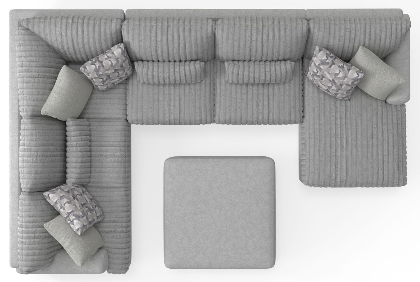 Titan - Sectional With Comfort Coil Seating, Cocktail Ottoman And Accent Pillows Included - Hornell Furniture Outlet