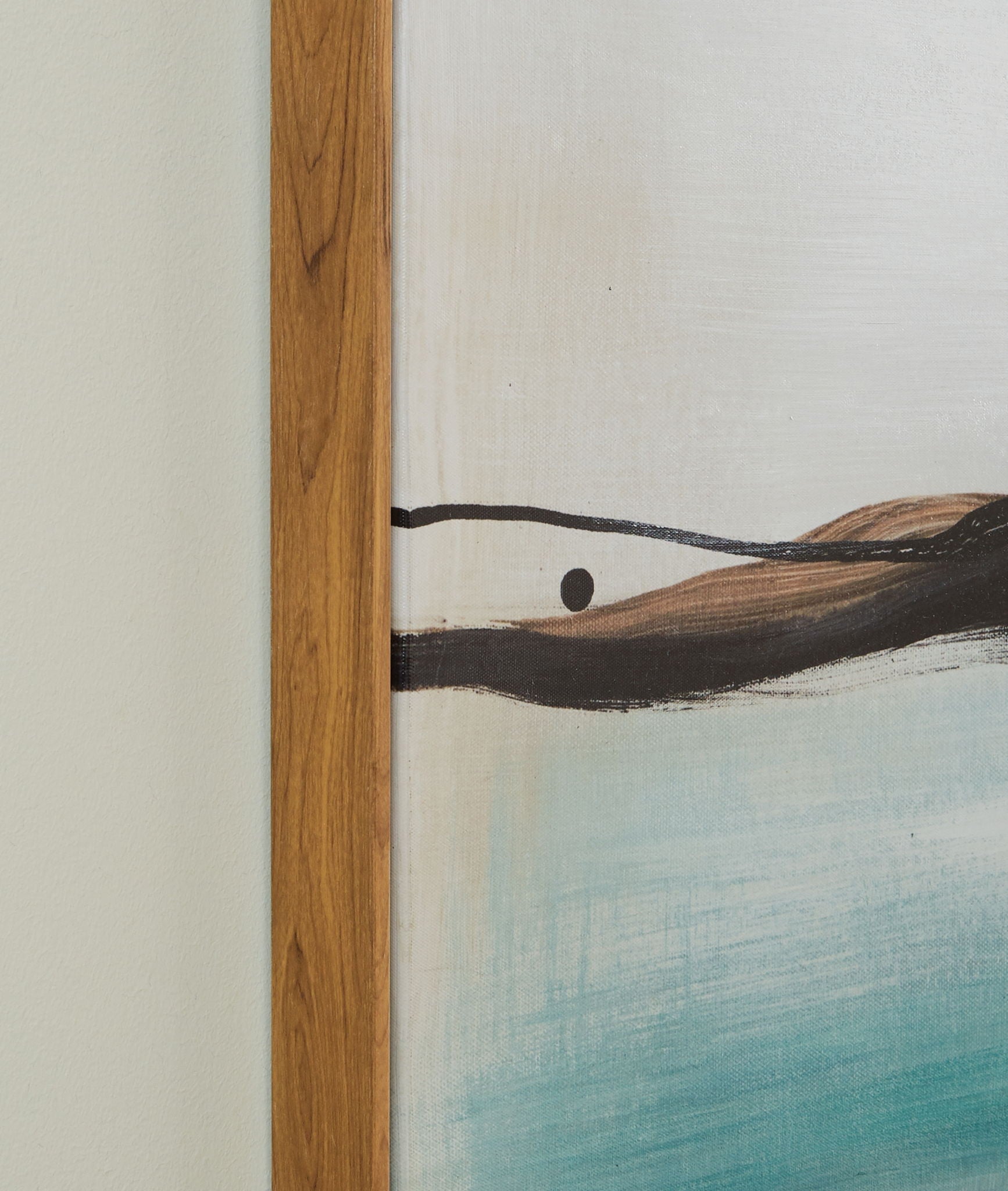 Brunonia - Teal / Orange / Black - Wall Art - Hornell Furniture Outlet