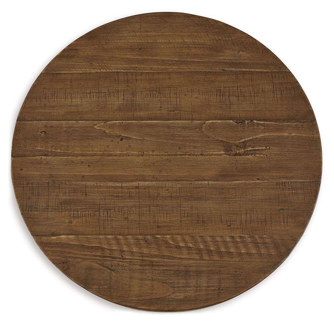 Mackifeld - Warm Brown - Round End Table - Hornell Furniture Outlet