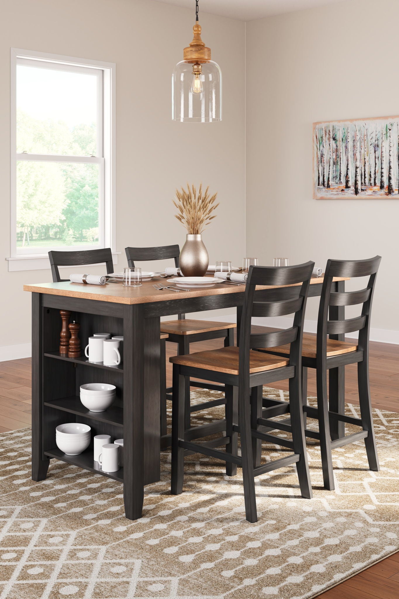 Gesthaven - Rectangular Dining Room Counter Set - Hornell Furniture Outlet