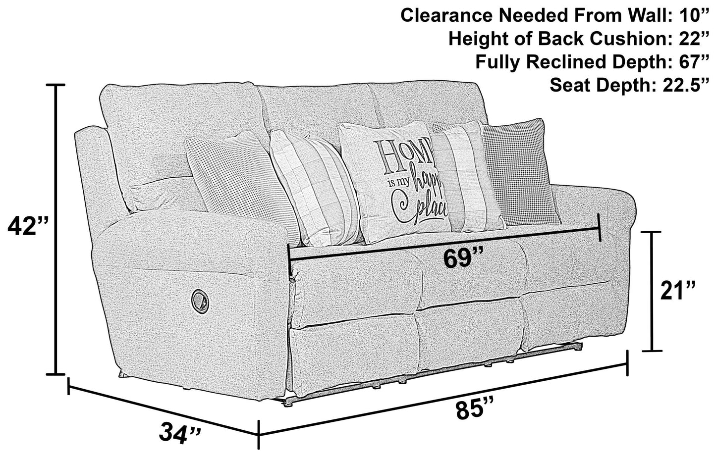 Westport - Power Lay Flat Reclining Sofa - Hornell Furniture Outlet