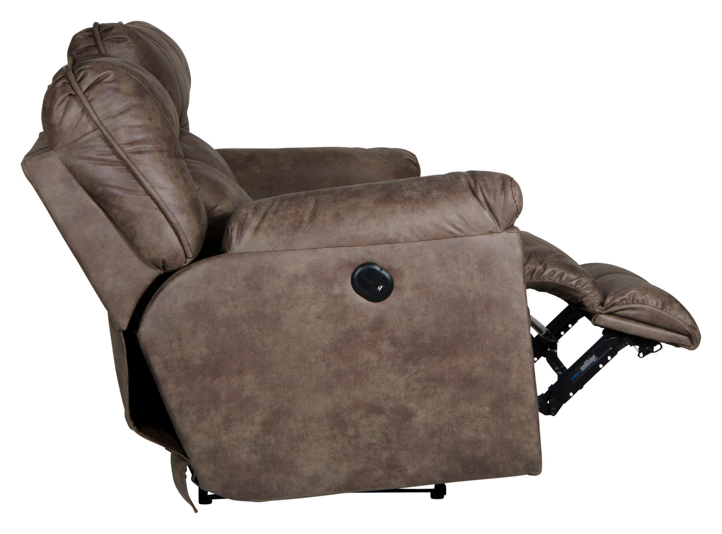 Hollins - Power Reclining Loveseat - Coffee - Hornell Furniture Outlet