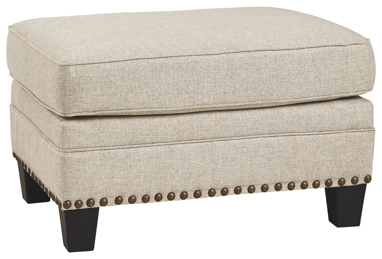 Claredon - Linen - Ottoman - Hornell Furniture Outlet