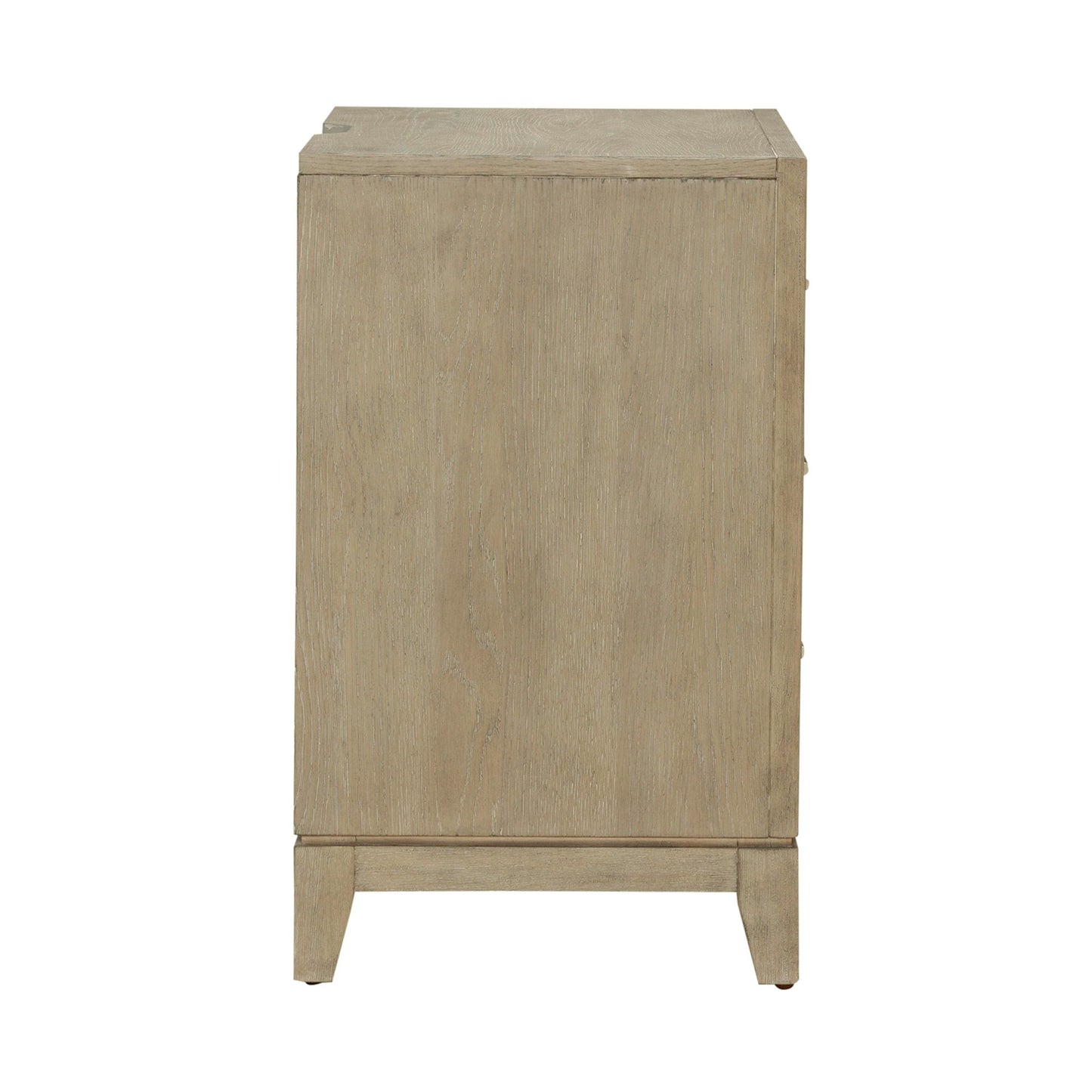Brentwood - 3 Drawer Nightstand With Charging Station - Sandstone - Hornell Furniture Outlet