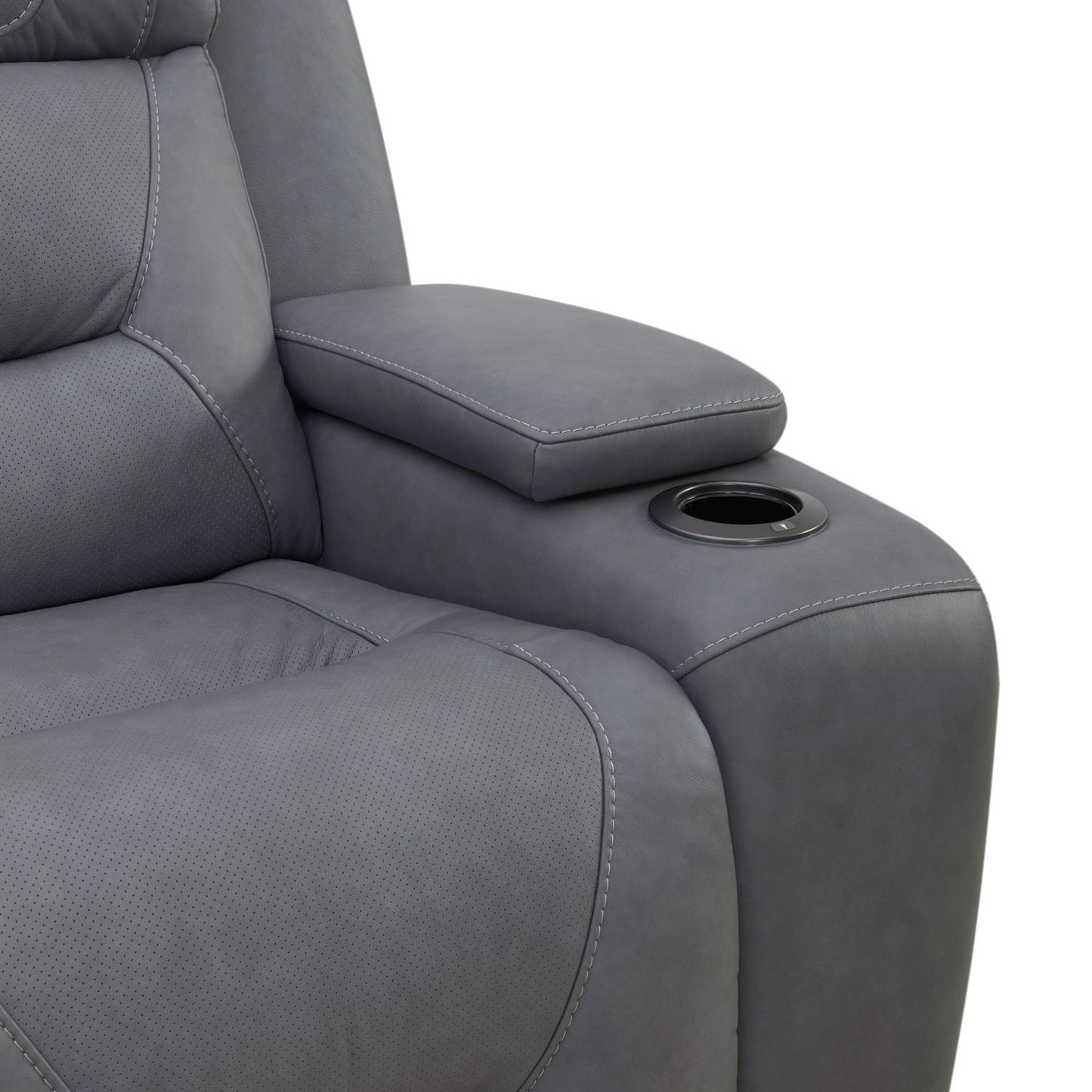 Chapman - Loveseat With Console P2 & ZG - Aline Blue Gray