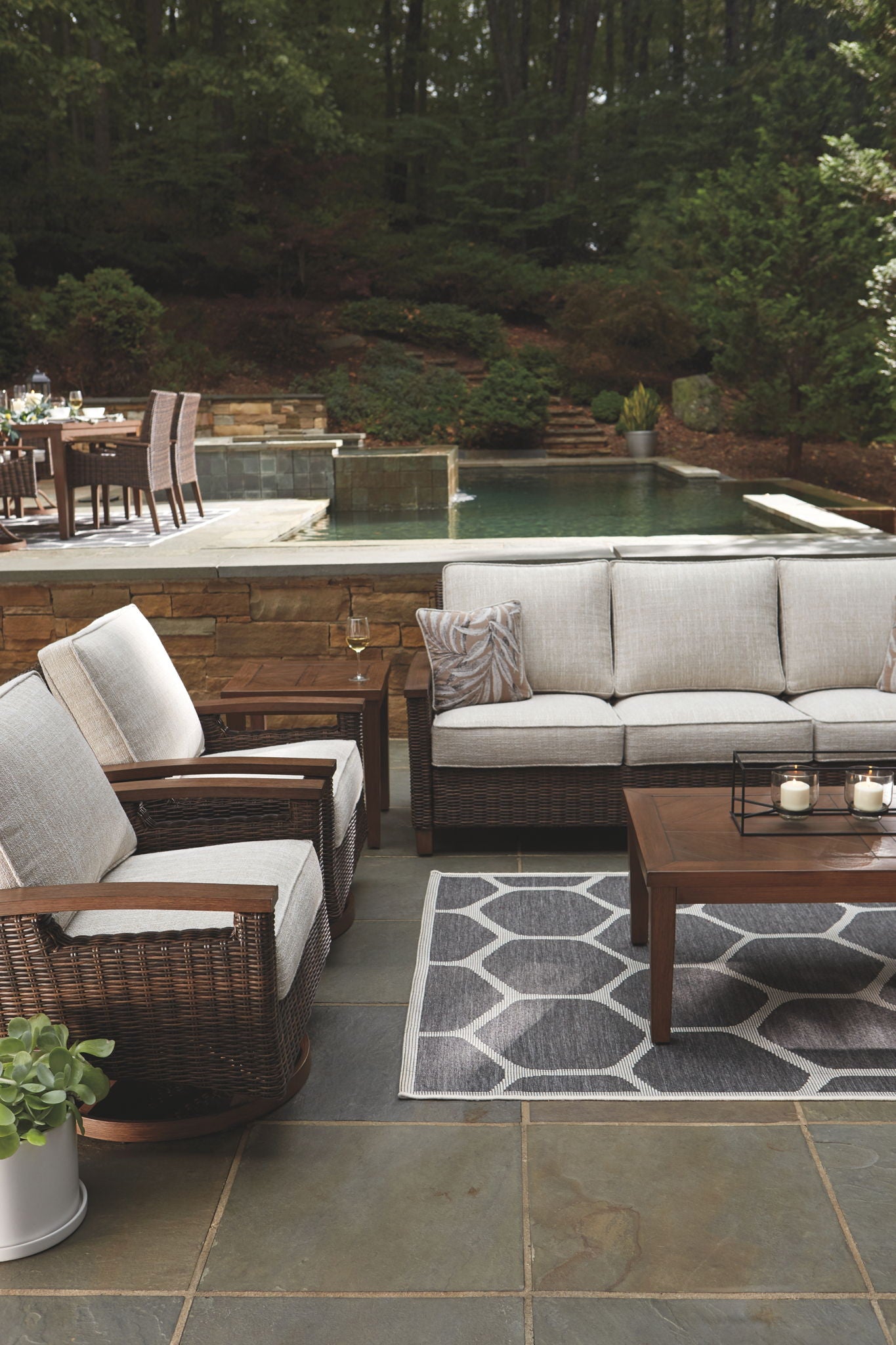 Paradise Trail - Medium Brown - Sofa with Cushion - Hornell Furniture Outlet