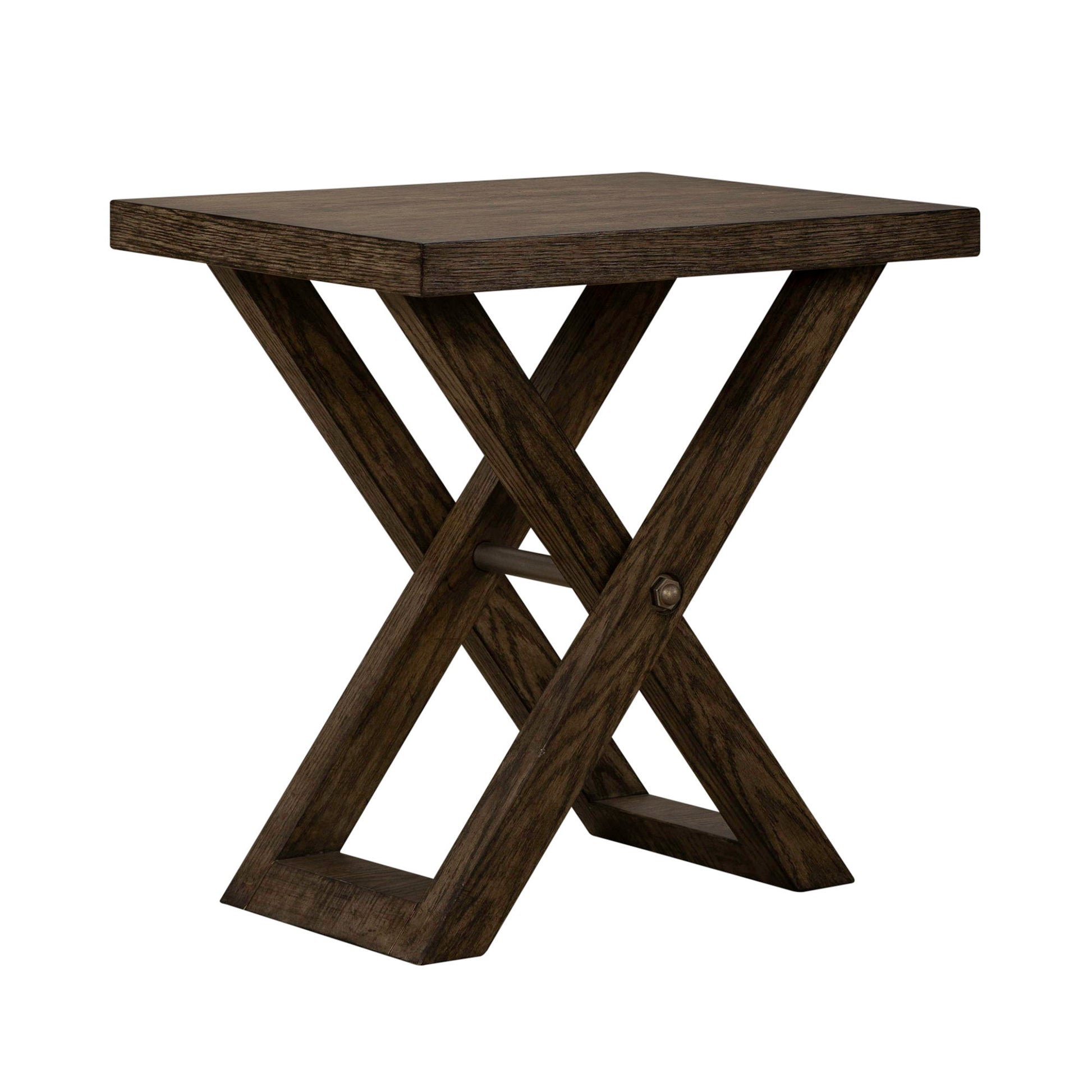 Crossroads - Chair Side Table - Dark Brown - Hornell Furniture Outlet