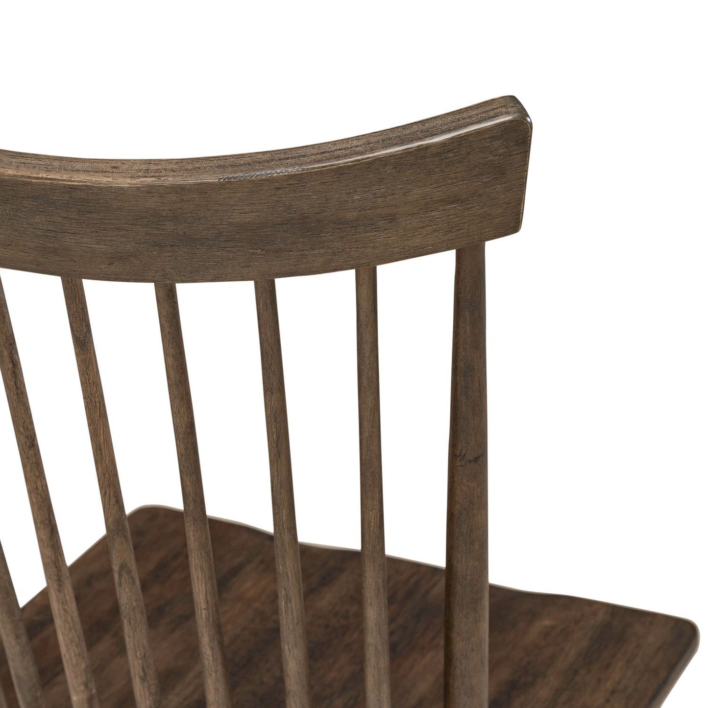 Midland Falls - Spindle Back Side Chair (RTA) - Dark Brown - Hornell Furniture Outlet