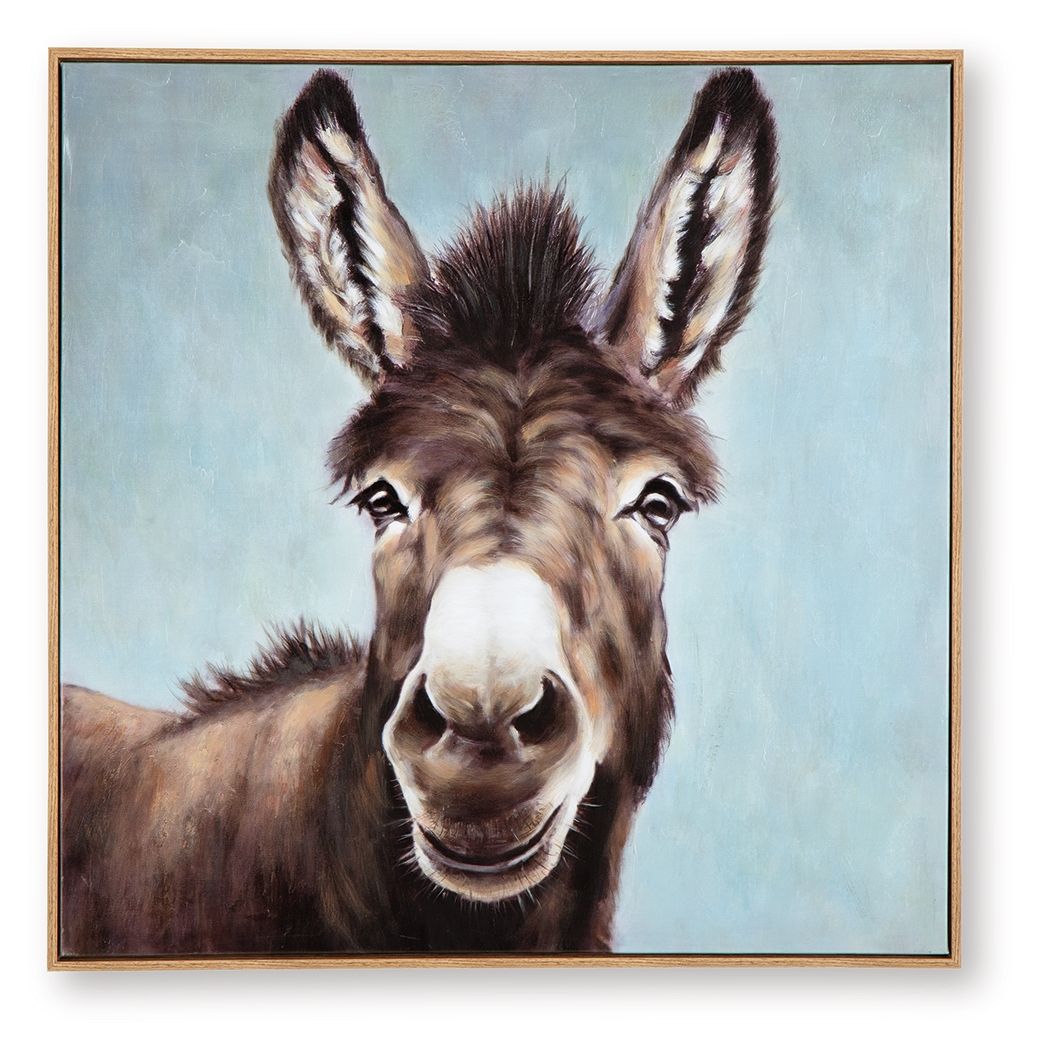 Landerton - Brown / Blue / White - Wall Art - Hornell Furniture Outlet