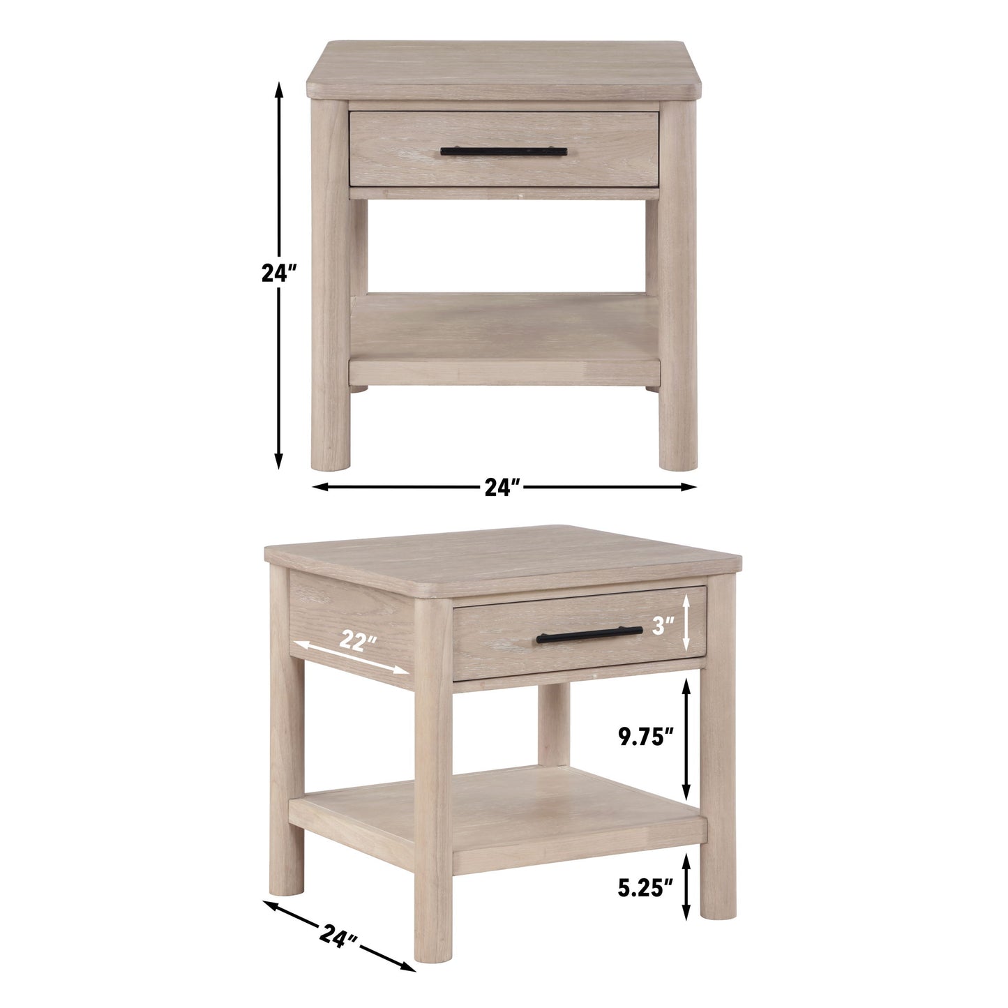 Gabby - End Table - Light Brown - Hornell Furniture Outlet