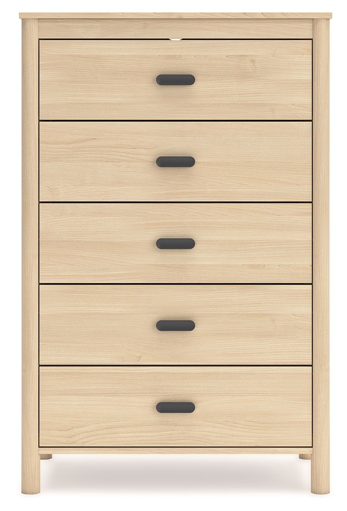 Cabinella - Tan - Five Drawer Chest - Hornell Furniture Outlet