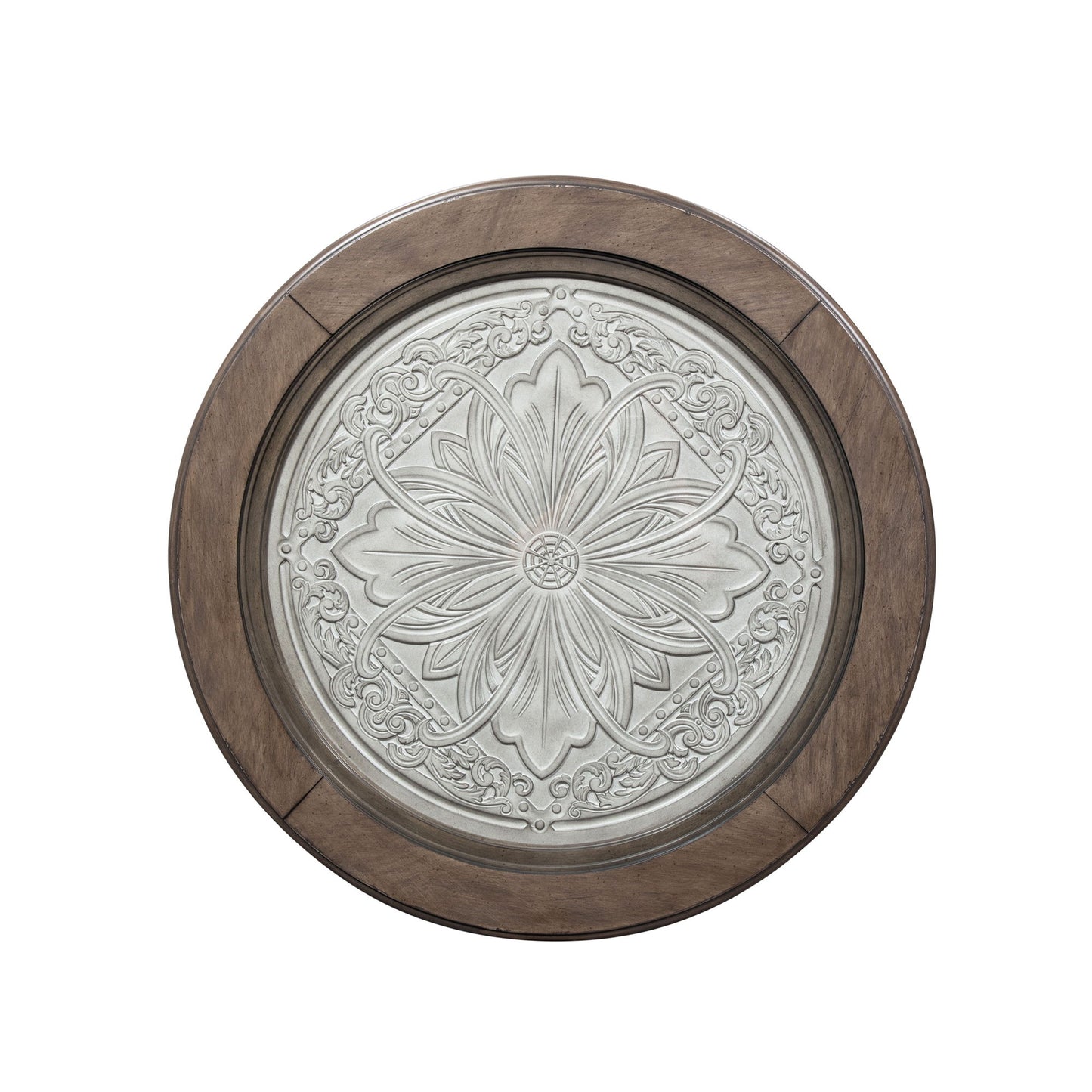 Heartland - Round Ceiling Tile Cocktail Table - White - Hornell Furniture Outlet