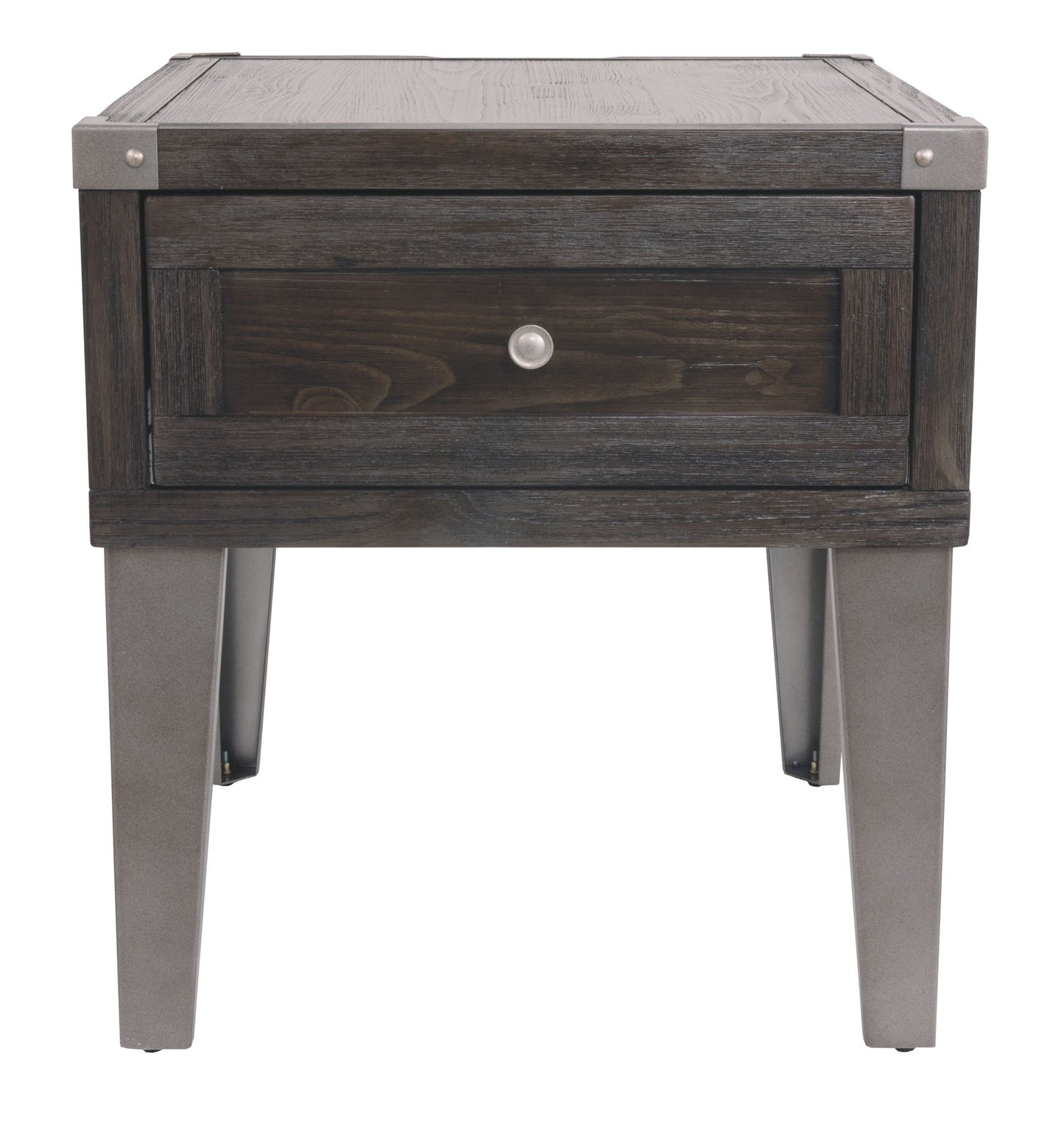 Todoe - Dark Gray - Rectangular End Table - Hornell Furniture Outlet