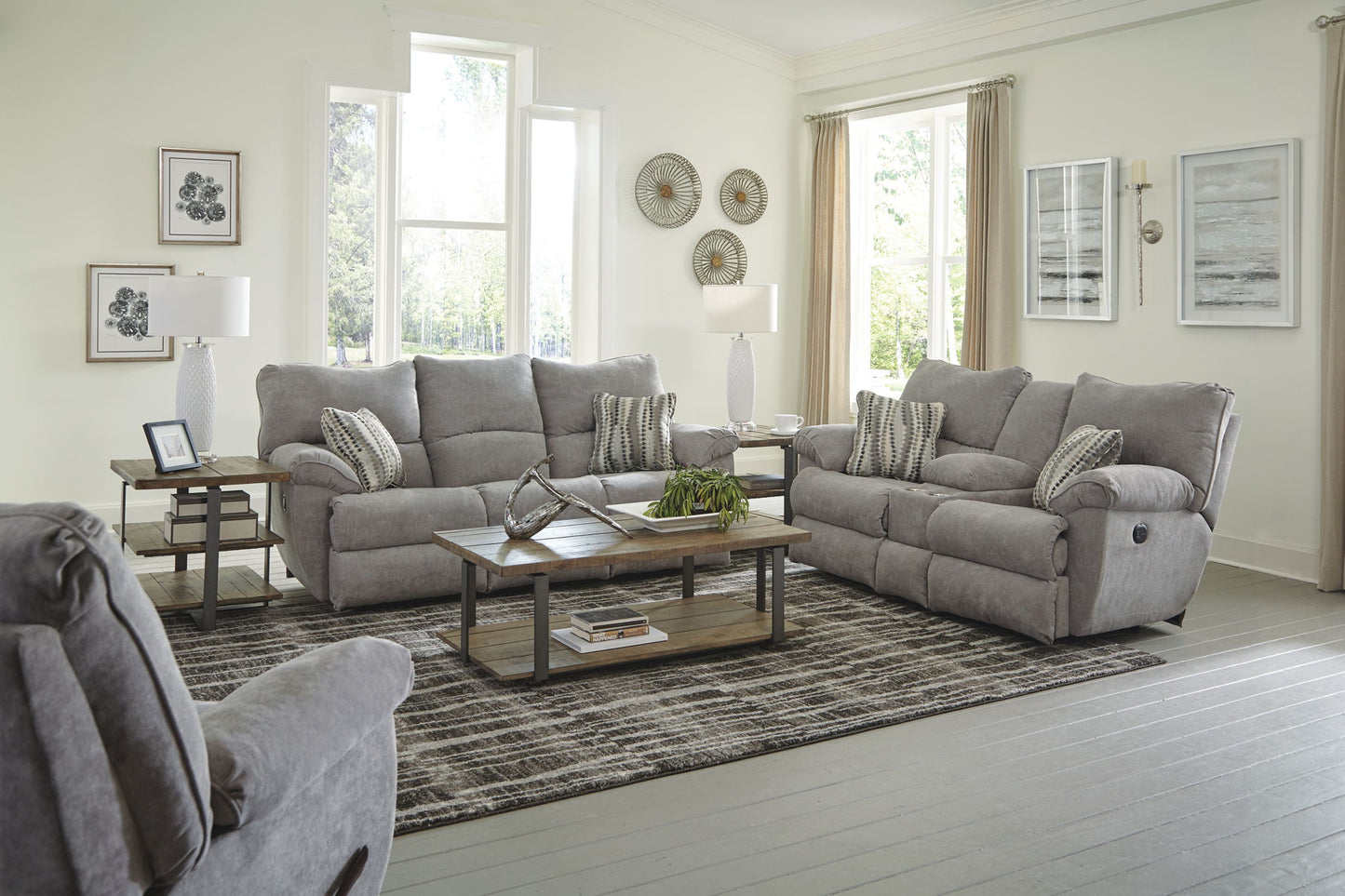 Sadler - Lay Flat Reclining Sofa - Hornell Furniture Outlet