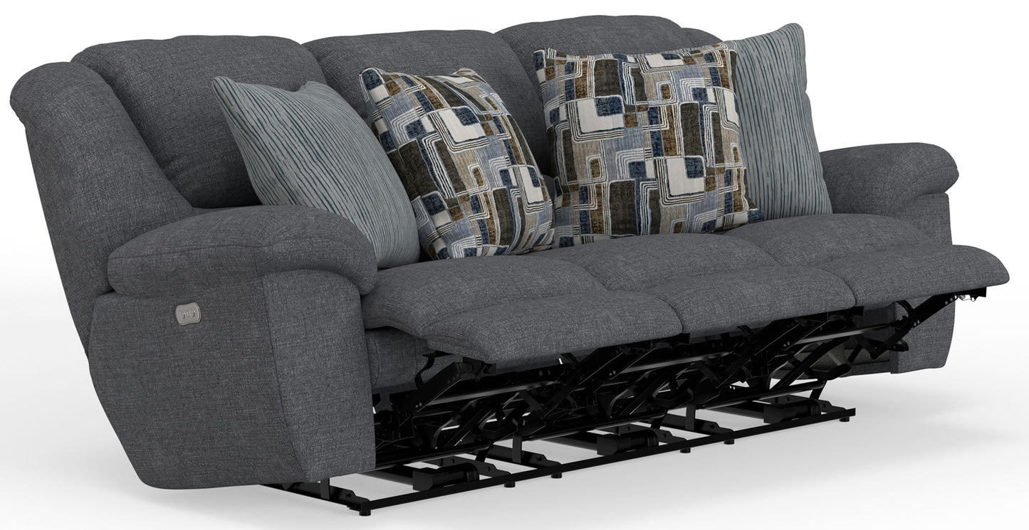 Trifecta - Sofa With 3 Recliners and Drop Down Table - Hornell Furniture Outlet