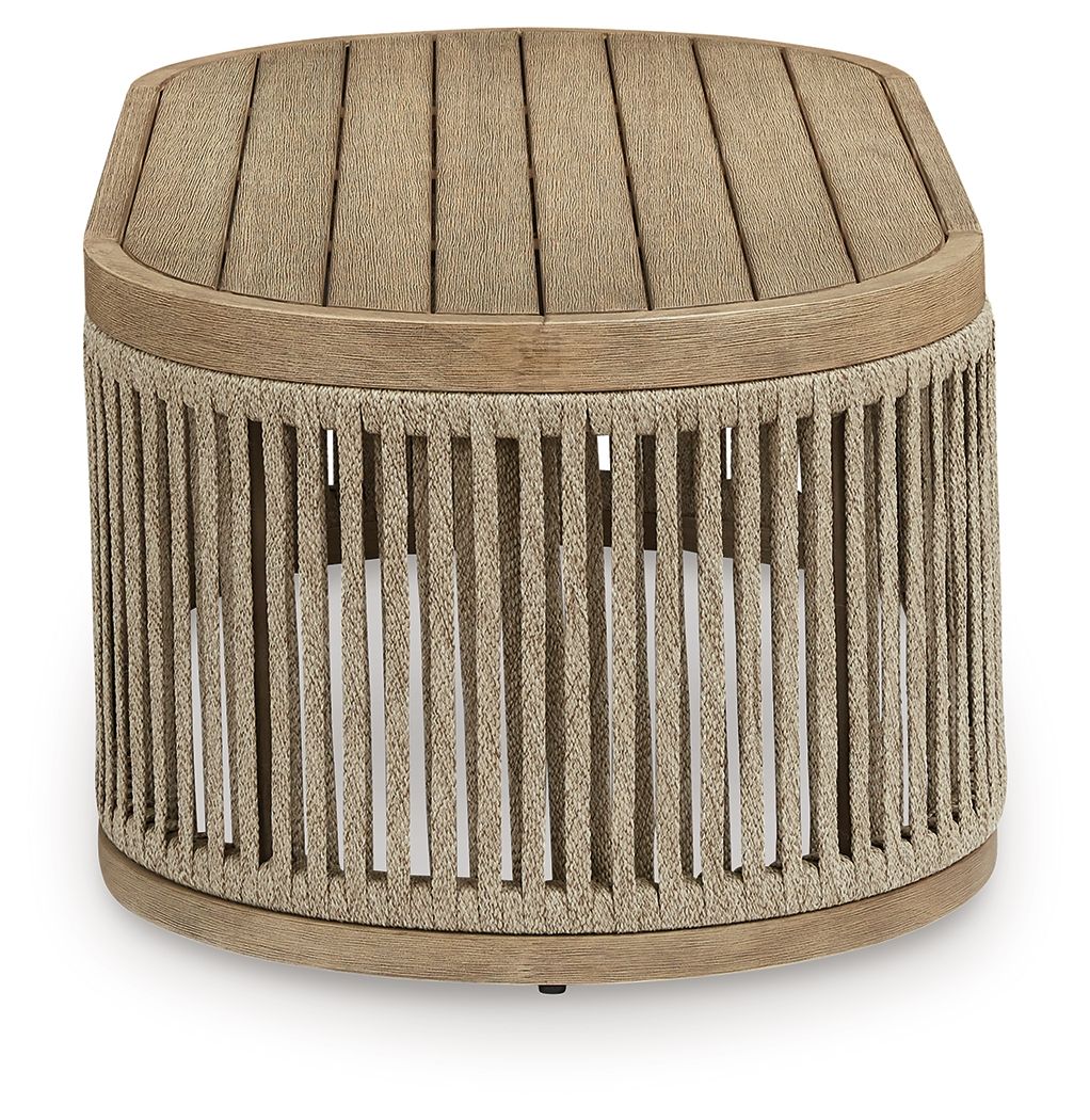 Serena Shores - Beige - Rectangular Cocktail Table - Hornell Furniture Outlet