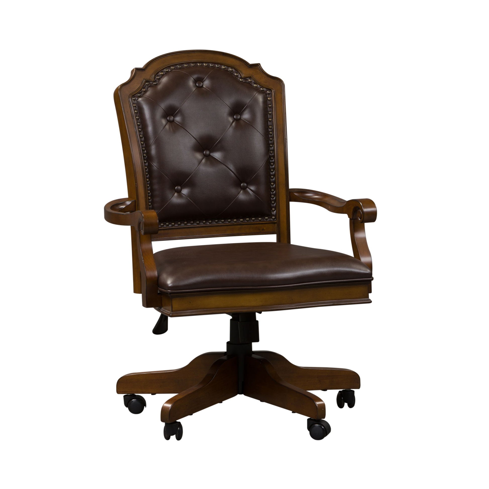 Amelia - Jr Executive Office Chair - Dark Brown - Hornell Furniture Outlet