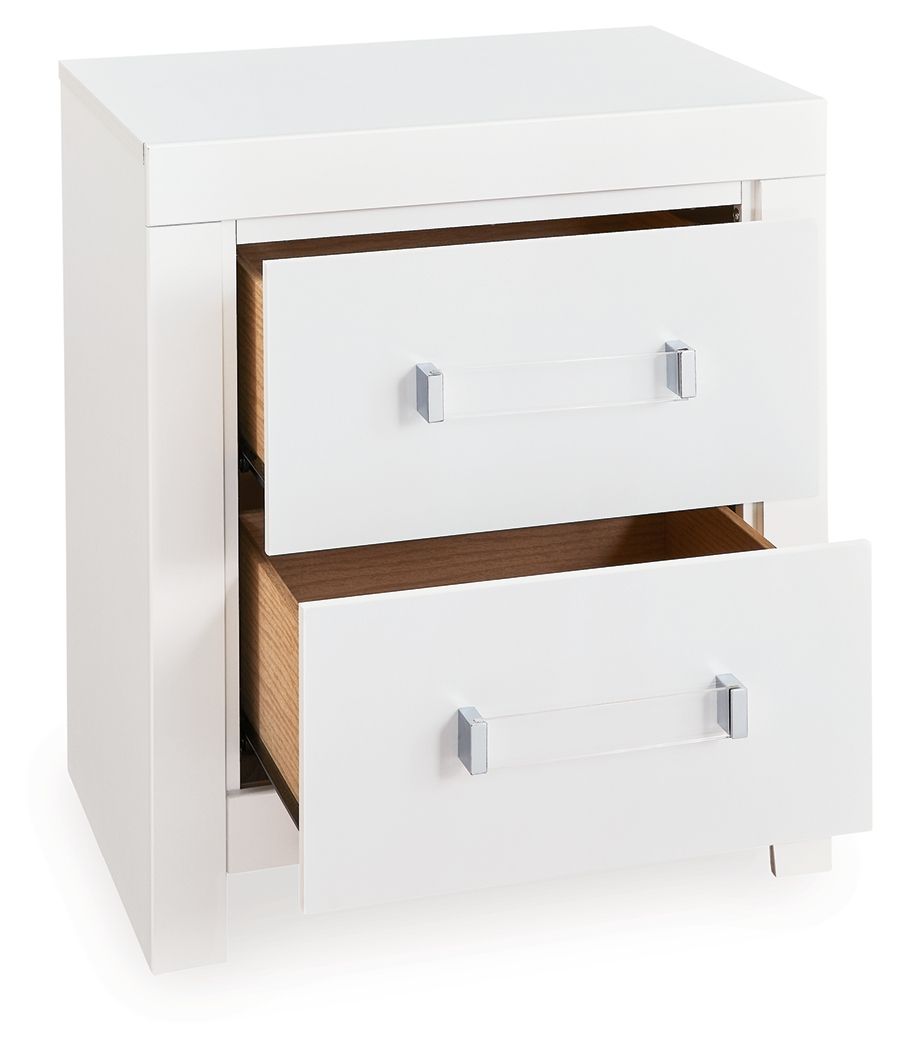 Maeling - Two Drawer Night Stand - Hornell Furniture Outlet