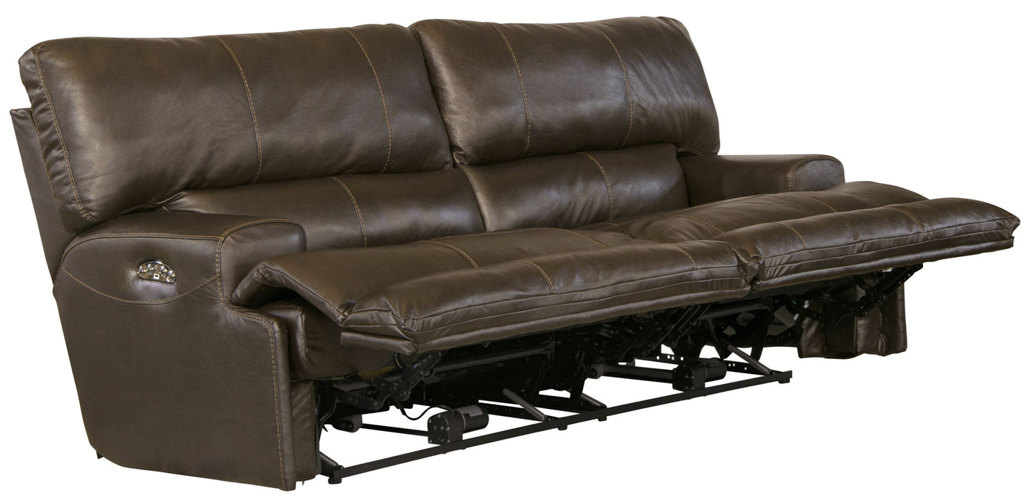 Wembley - Power Headrest Power Lay Flat Reclining Sofa - Hornell Furniture Outlet