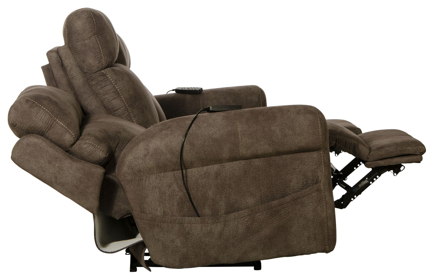 Tranquility - Power Headrest Power Lay Flat Reclining Sofa With DDT / CR3 Heat / Massage / Lumbar - Pewter - Hornell Furniture Outlet