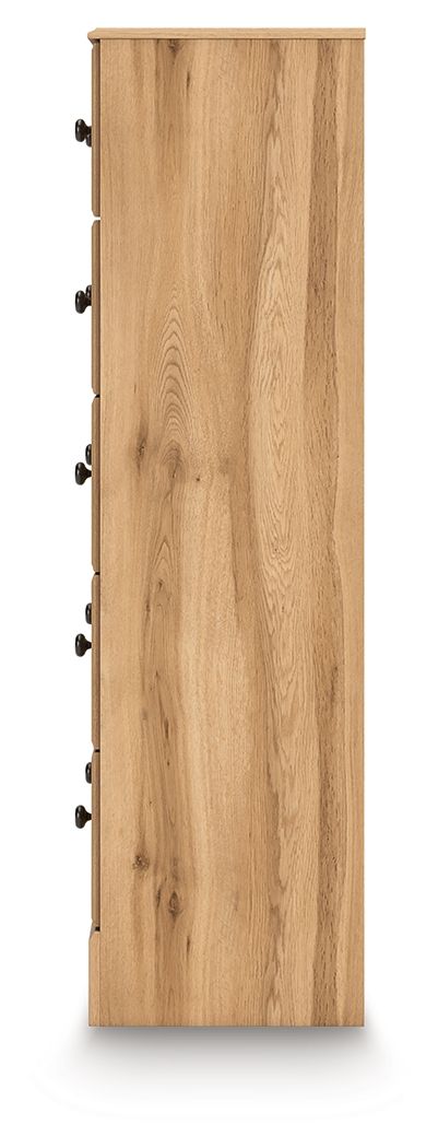 Aleaport - Warm Brown - Five Drawer Chest - Hornell Furniture Outlet