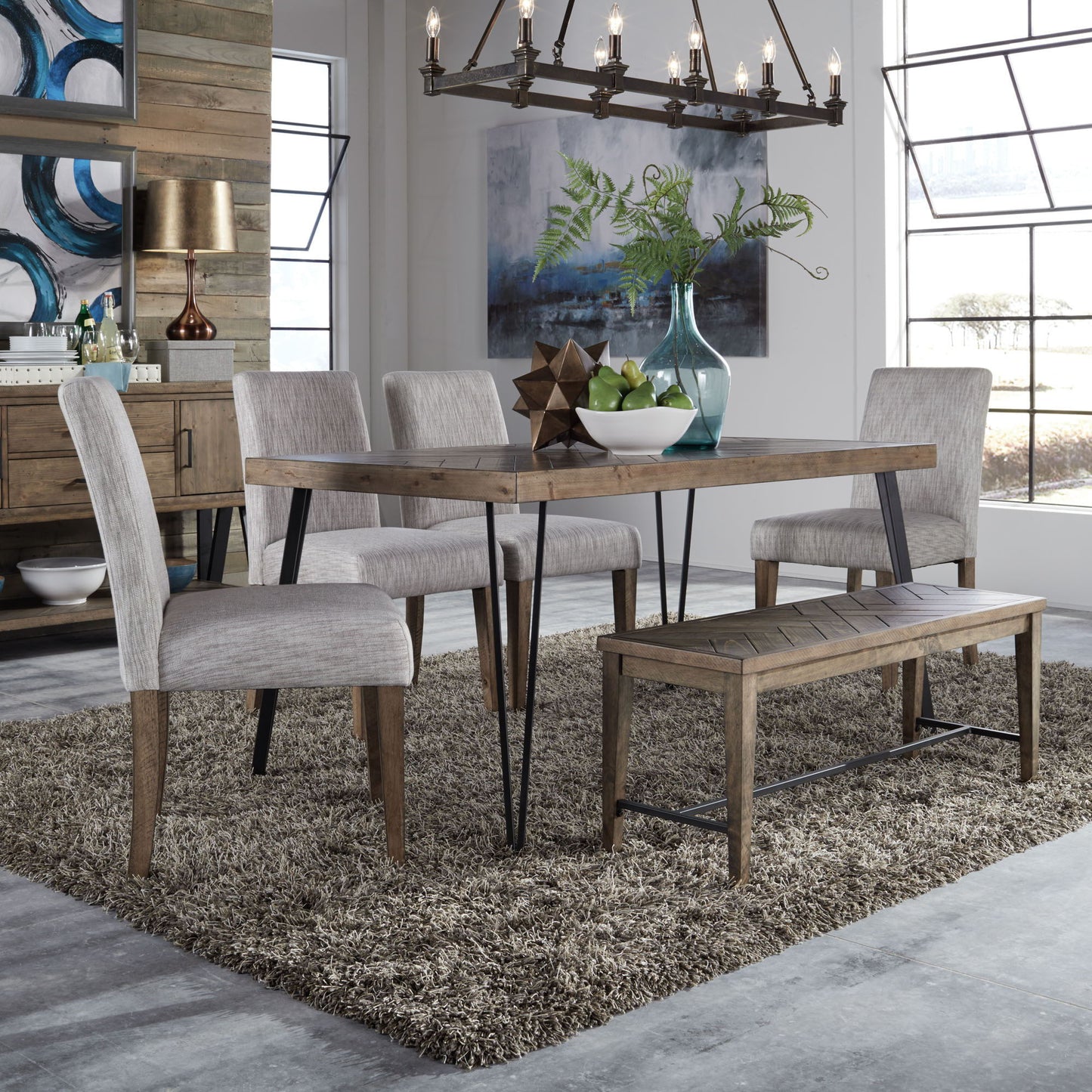 Horizons - Rectangular Leg Table - Light Brown - Hornell Furniture Outlet