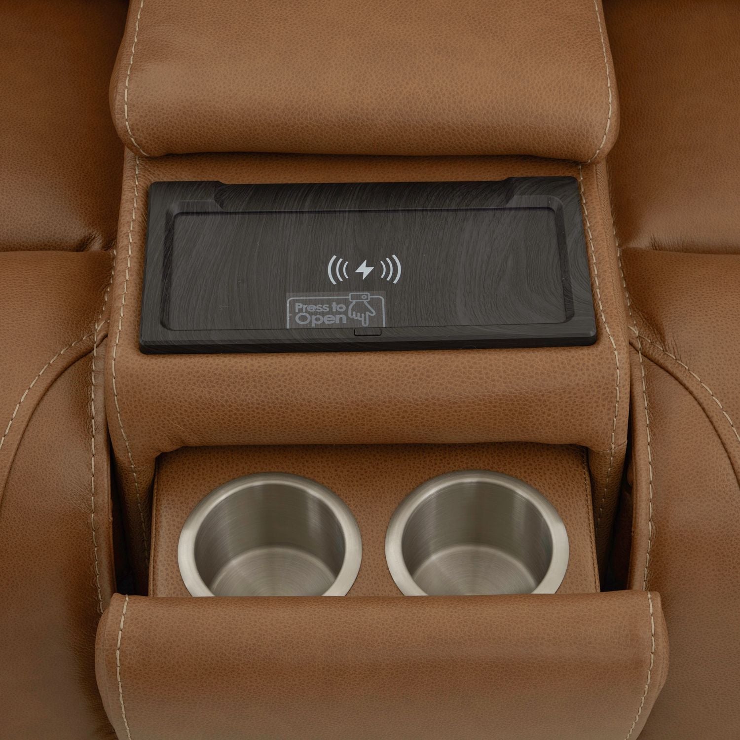 Callihan - Loveseat With Console P3 & ZW - Brown - Hornell Furniture Outlet