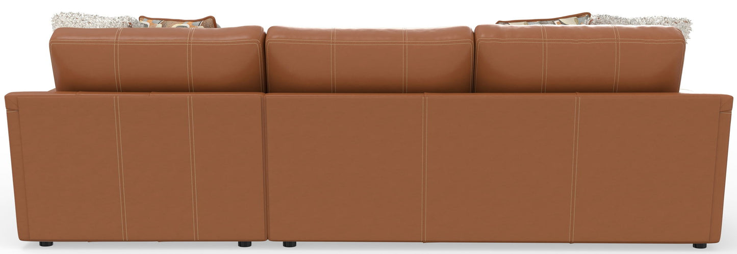 Minori - Italian Leather Sofa / Chaise And Cocktail Ottoman - Hornell Furniture Outlet