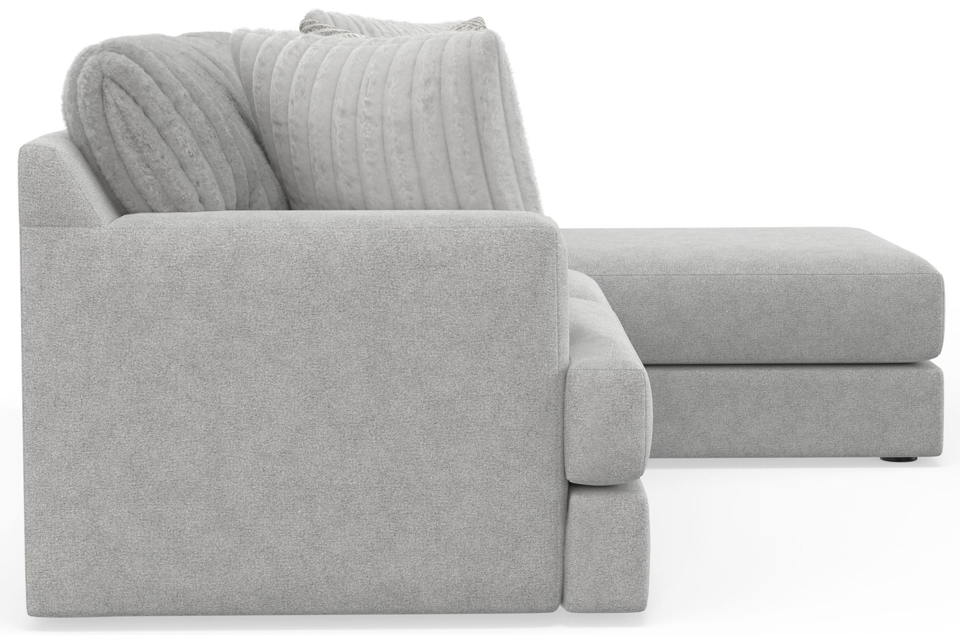 Logan - Upholstered Sectional With Comfort Coil Seating And Accent Pillows Included - Hornell Furniture Outlet