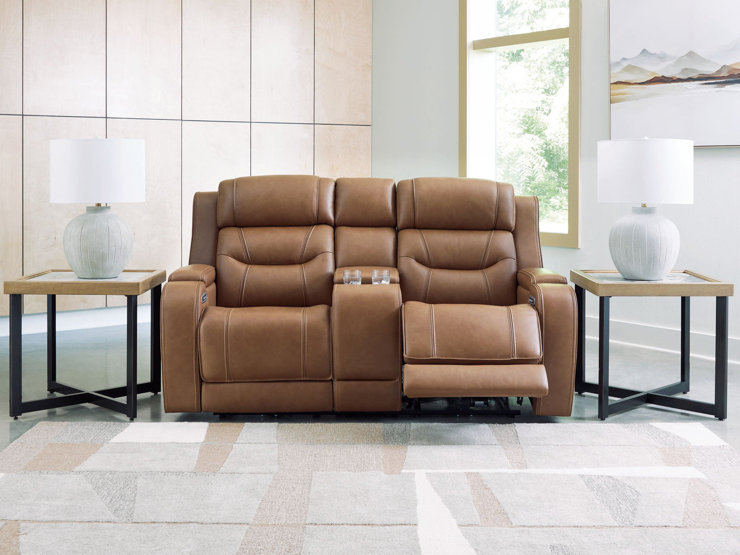 Knightington - Power Reclining Loveseat With Audio Seating - Hornell Furniture Outlet