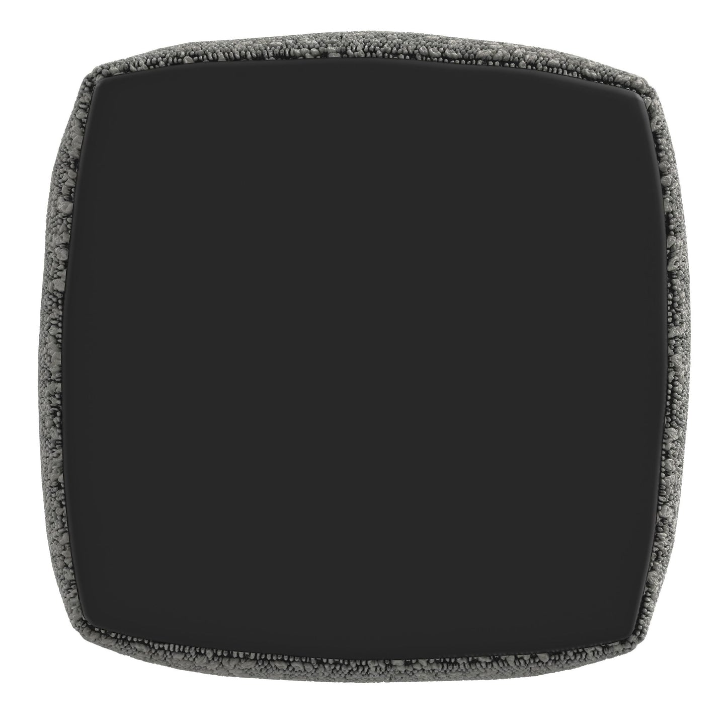 Nahara - Boucle Woven Square Pouf - Black - Hornell Furniture Outlet
