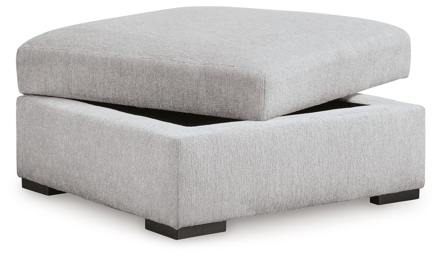 Gabyleigh - Nickel - Ottoman With Storage - Hornell Furniture Outlet